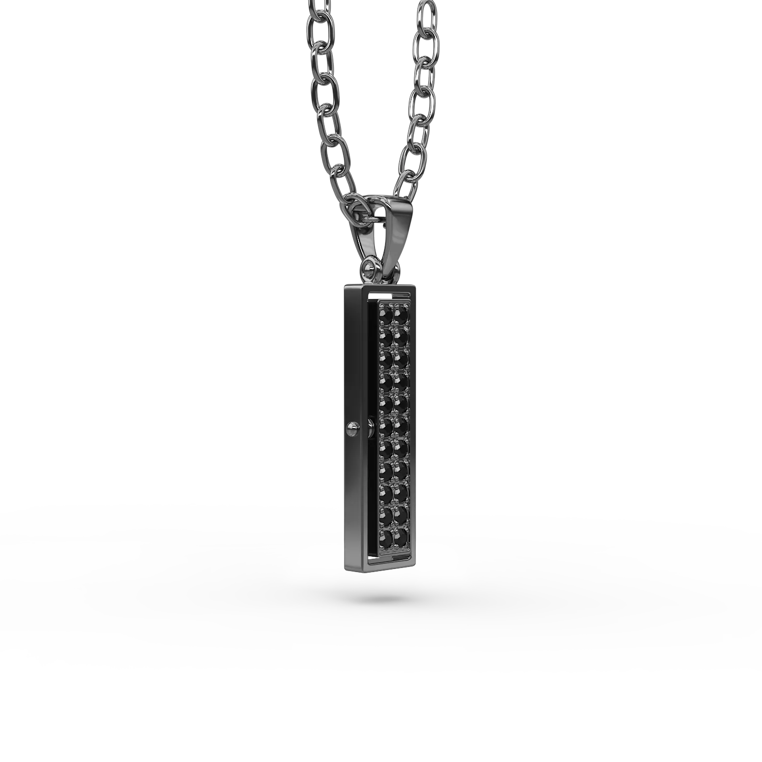 Dark Silver Towers pendant necklace