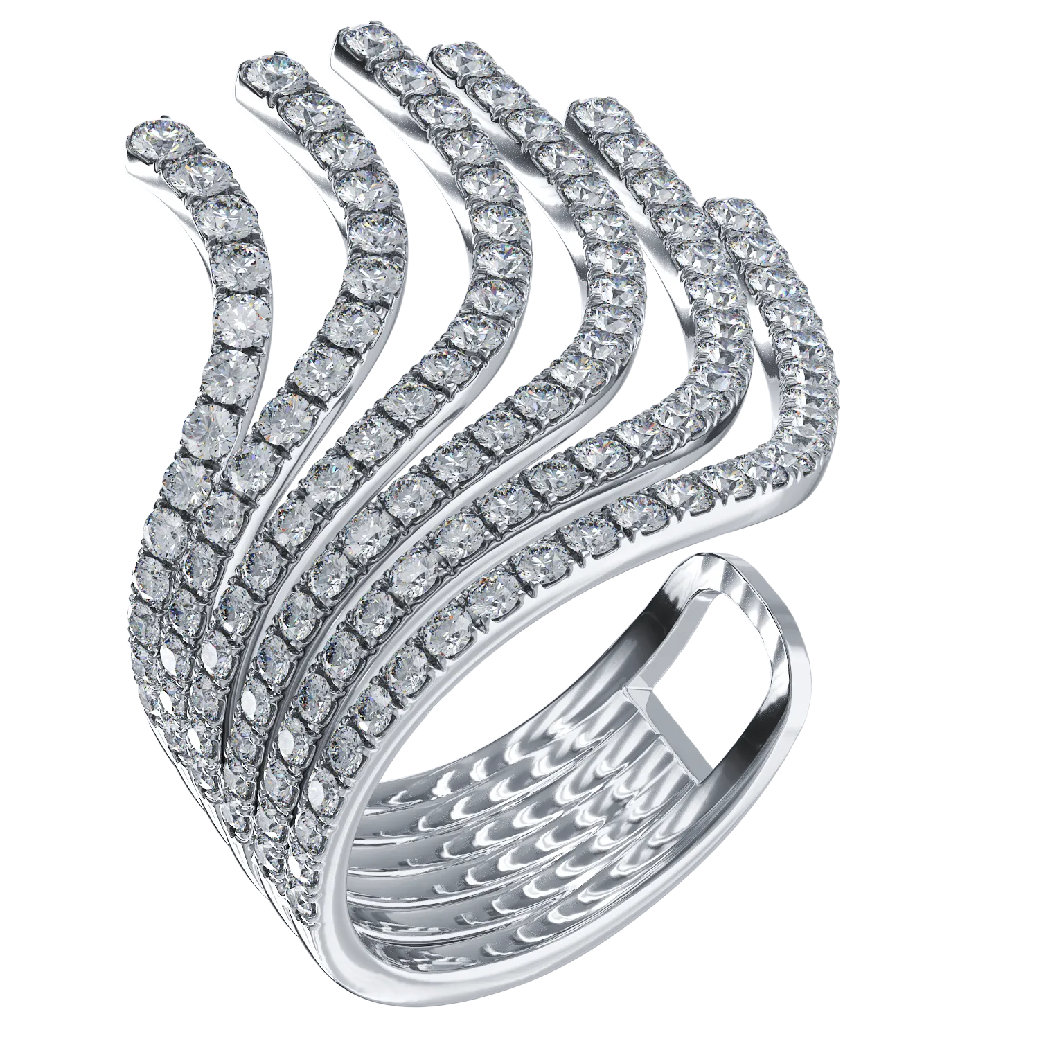 Fehérarany gyűrű 2.18ct gyémántokkal