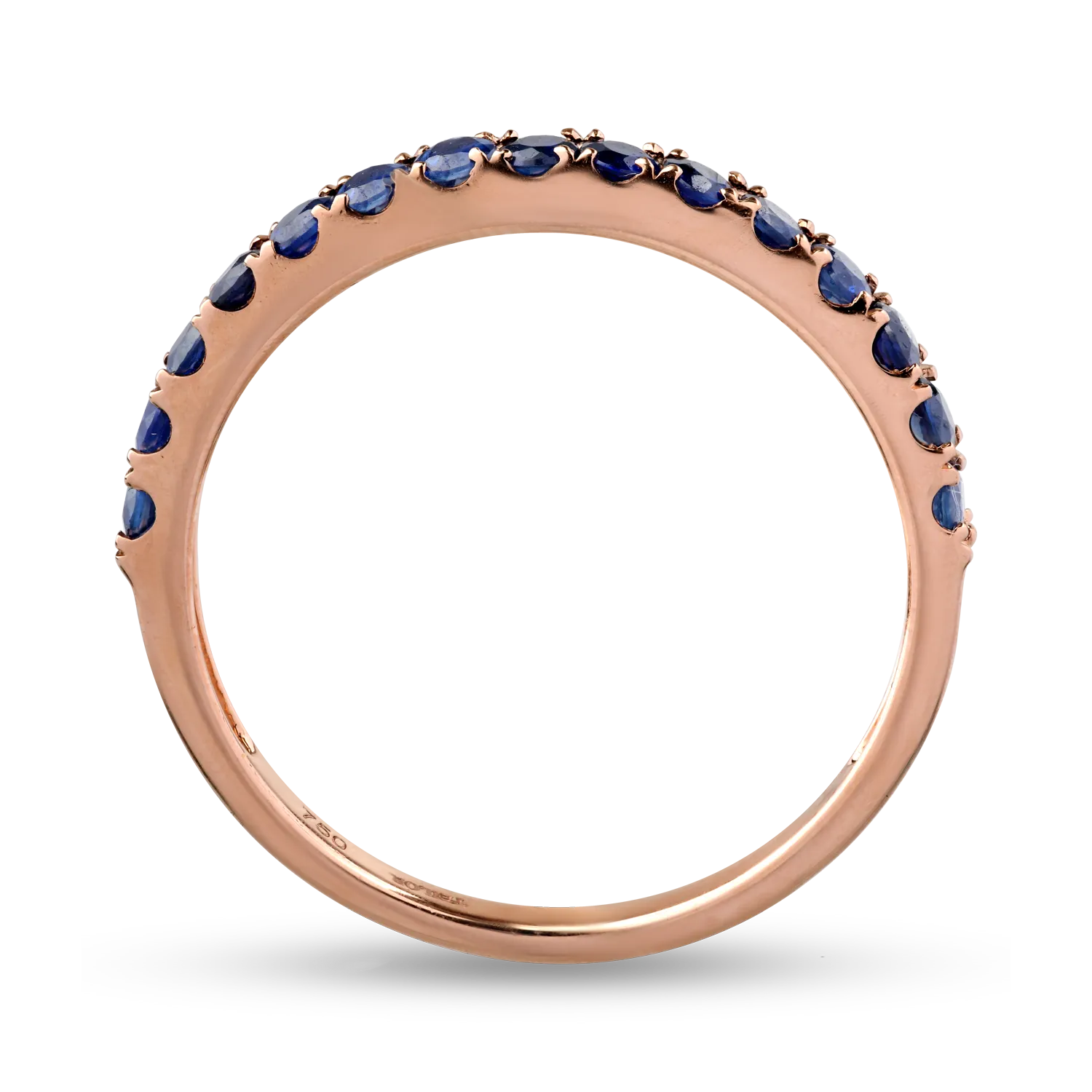 18K rose gold ring with 0.58ct sapphires