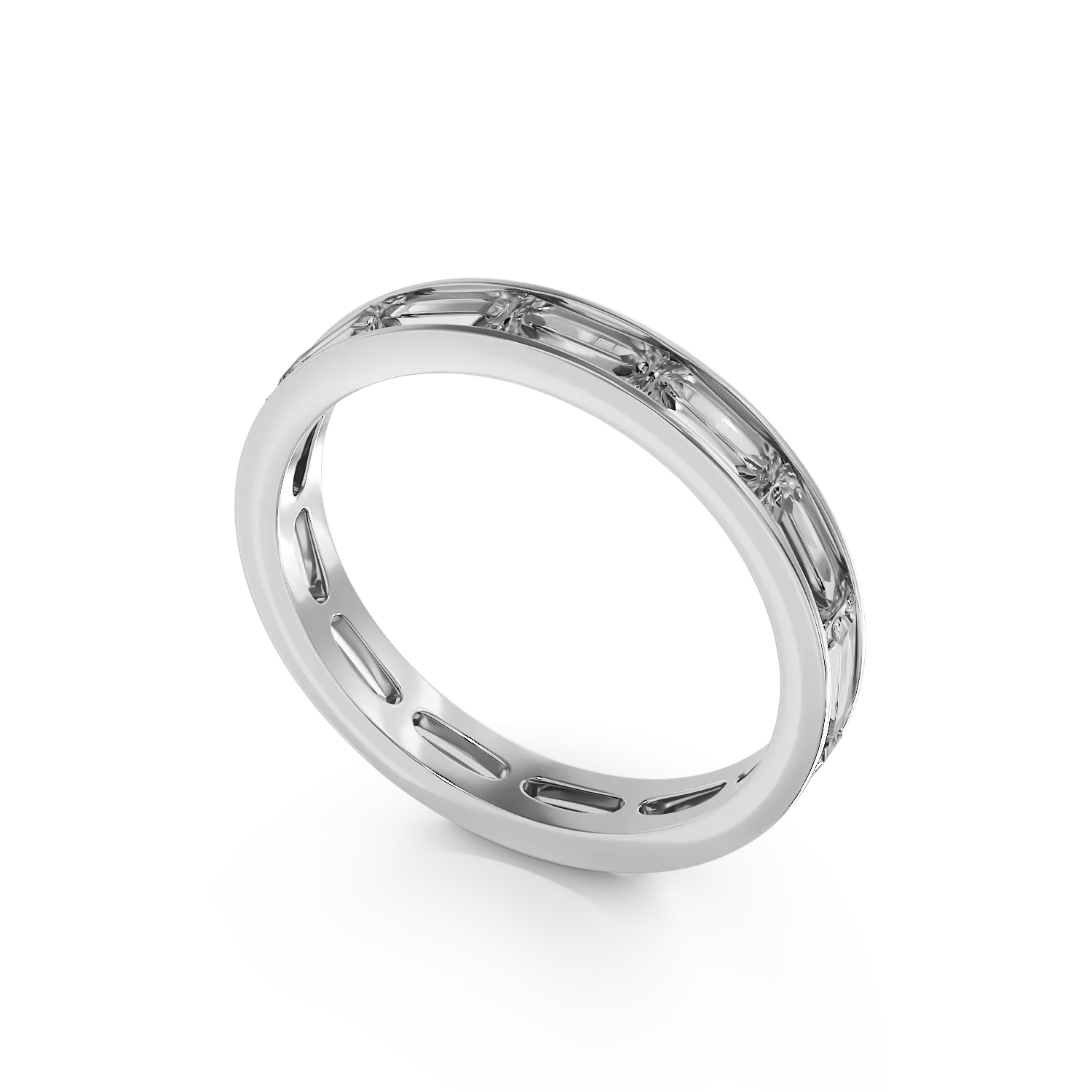 Inel eternity din aur alb cu diamante de 1.75ct