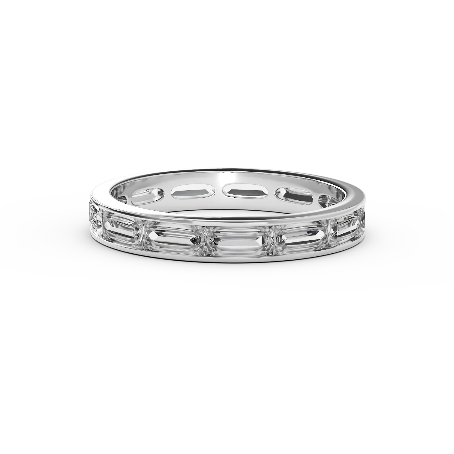 Inel eternity din aur alb cu diamante de 1.75ct