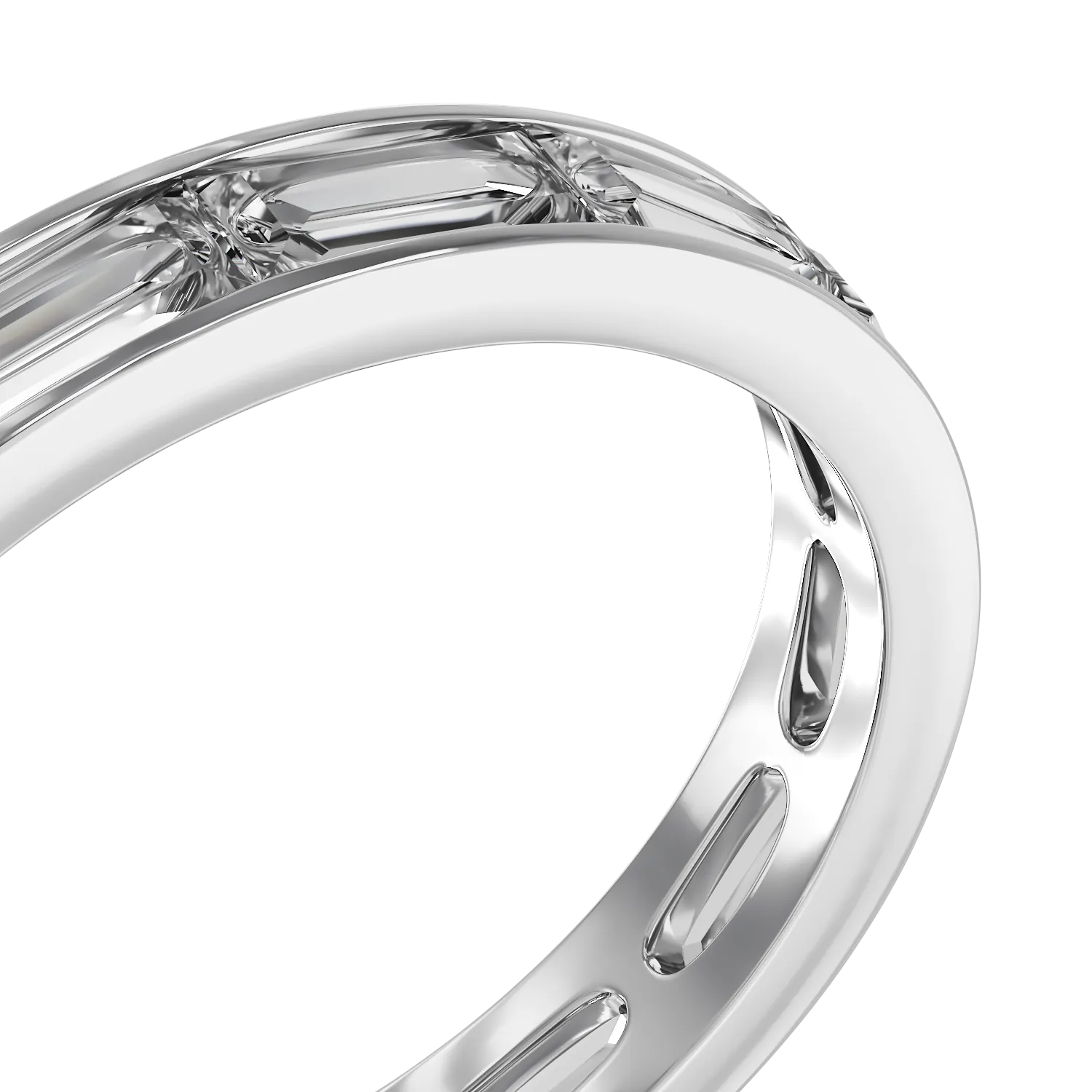 Inel eternity din aur alb cu diamante de 1.75ct