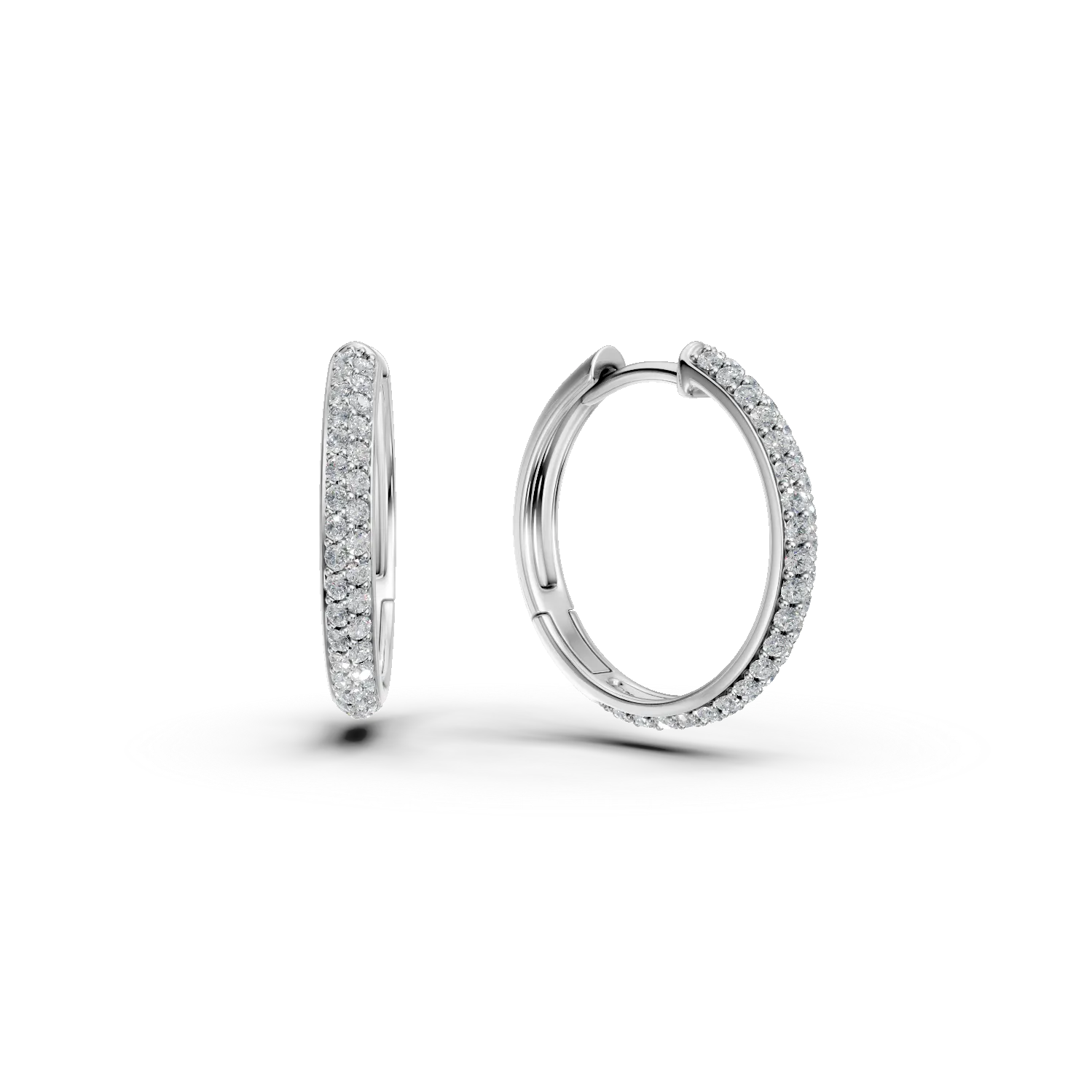 Обеци от бяло злато 14K