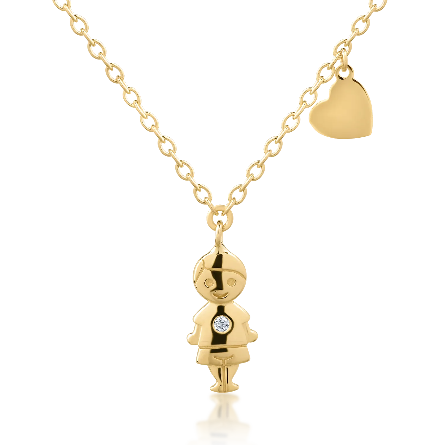 14K yellow gold pendant necklace