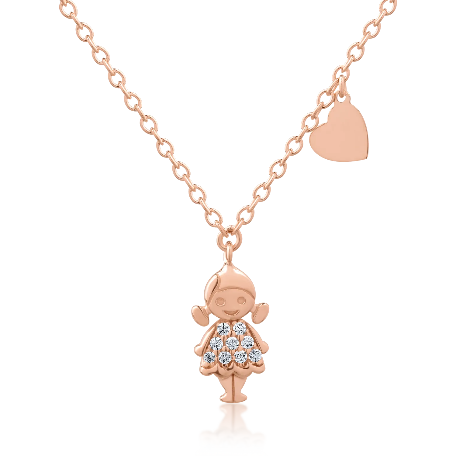 14K rose gold pendant necklace