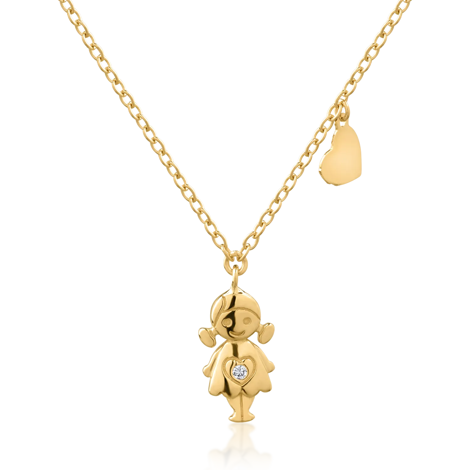 14K yellow gold pendant necklace