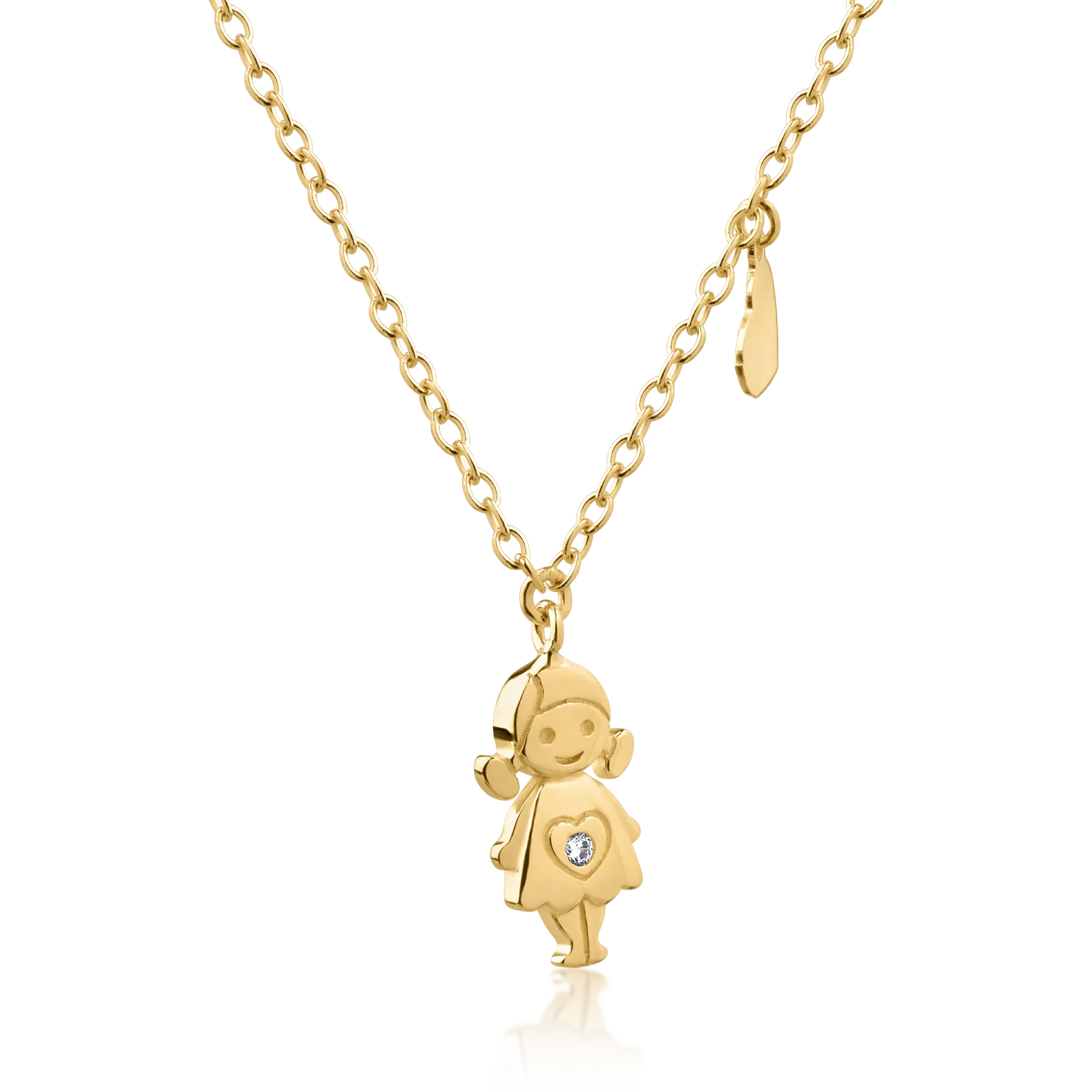 14K yellow gold pendant necklace