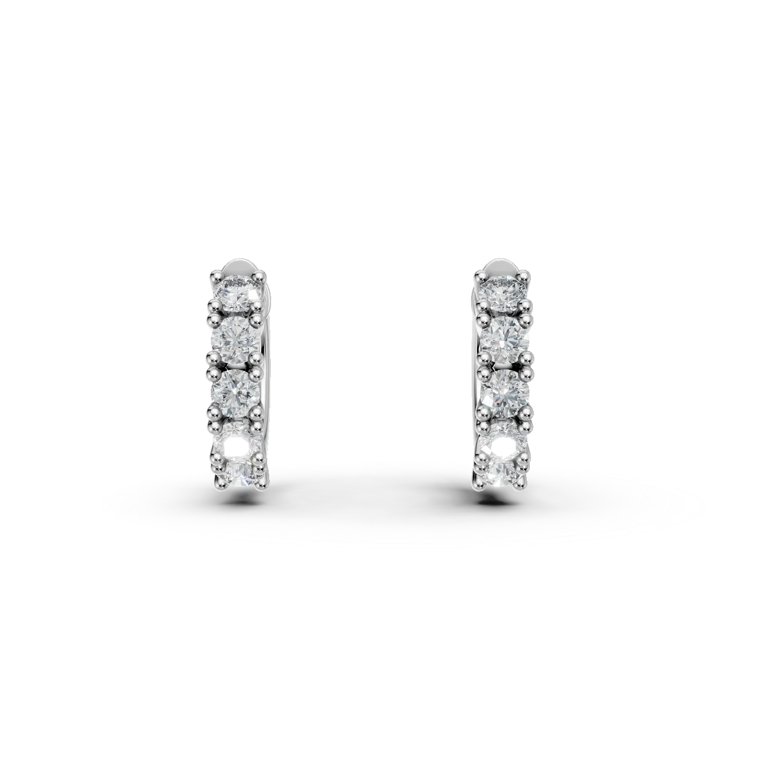 14K white gold earrings