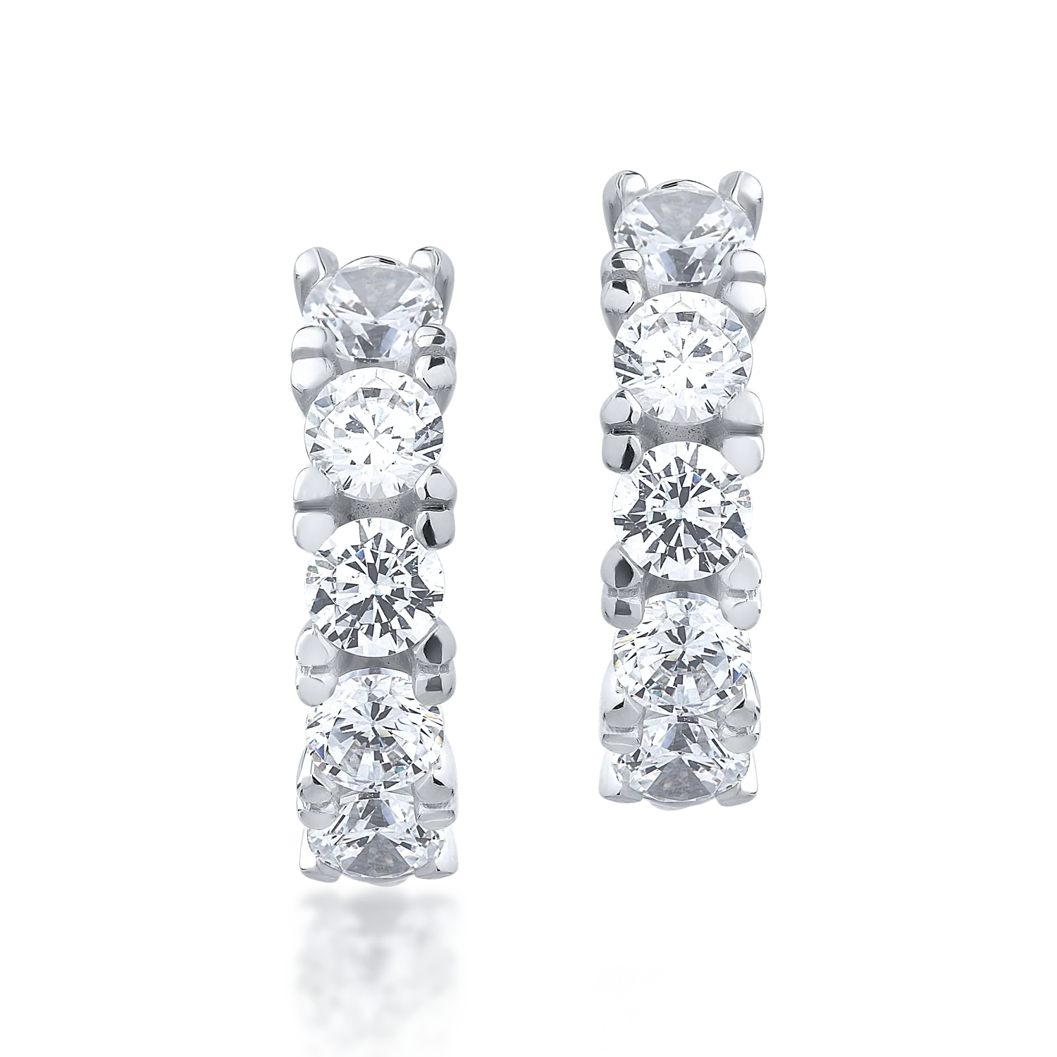 14K white gold earrings