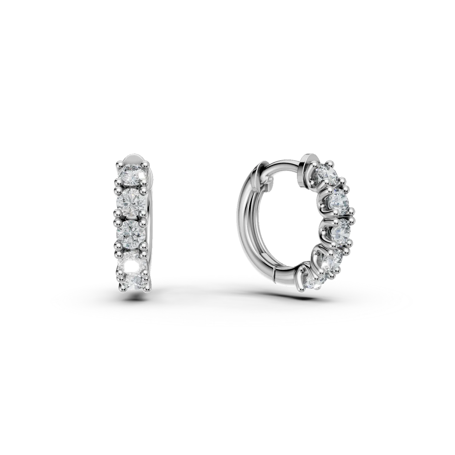 Обеци от бяло злато 14K