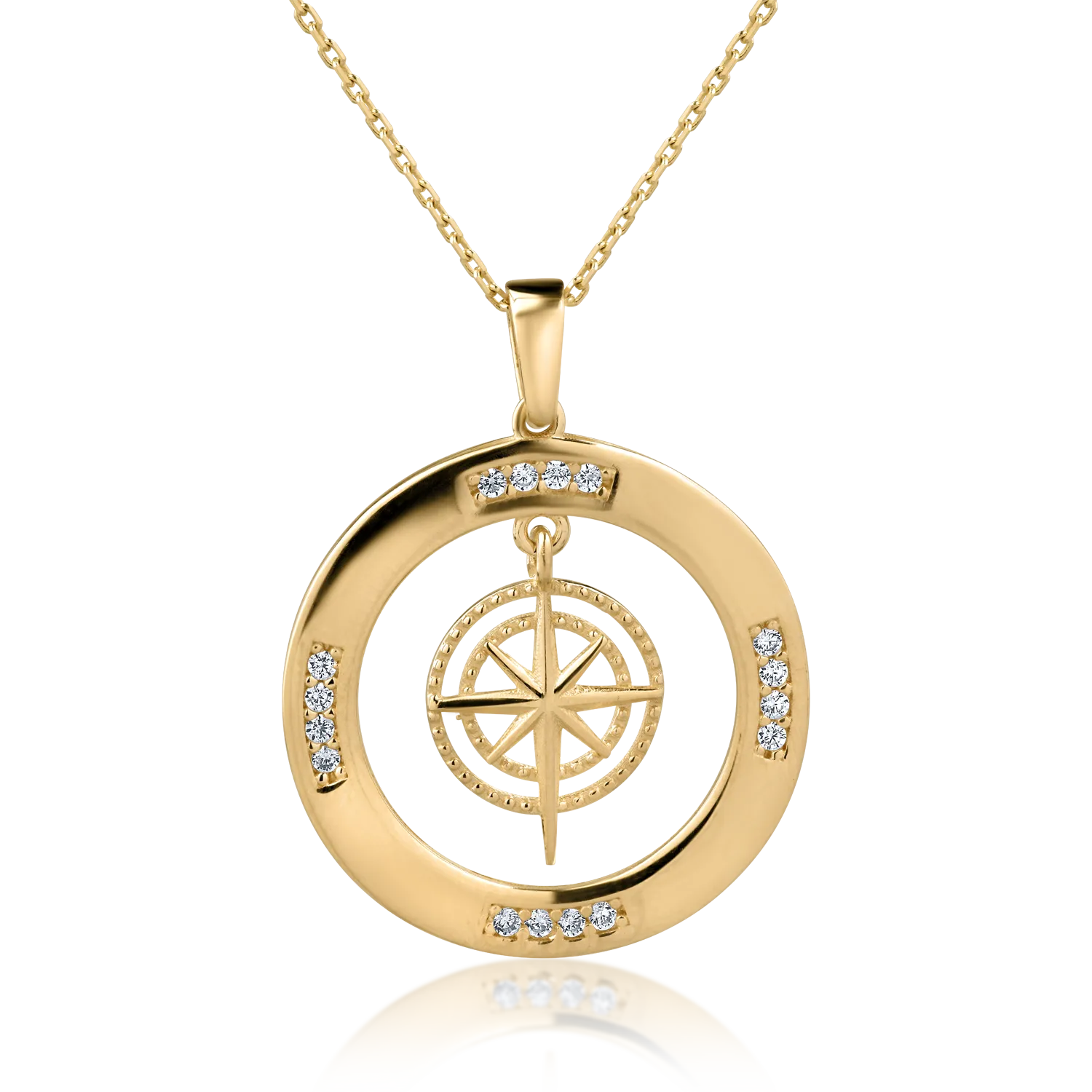 14K yellow gold pendant necklace