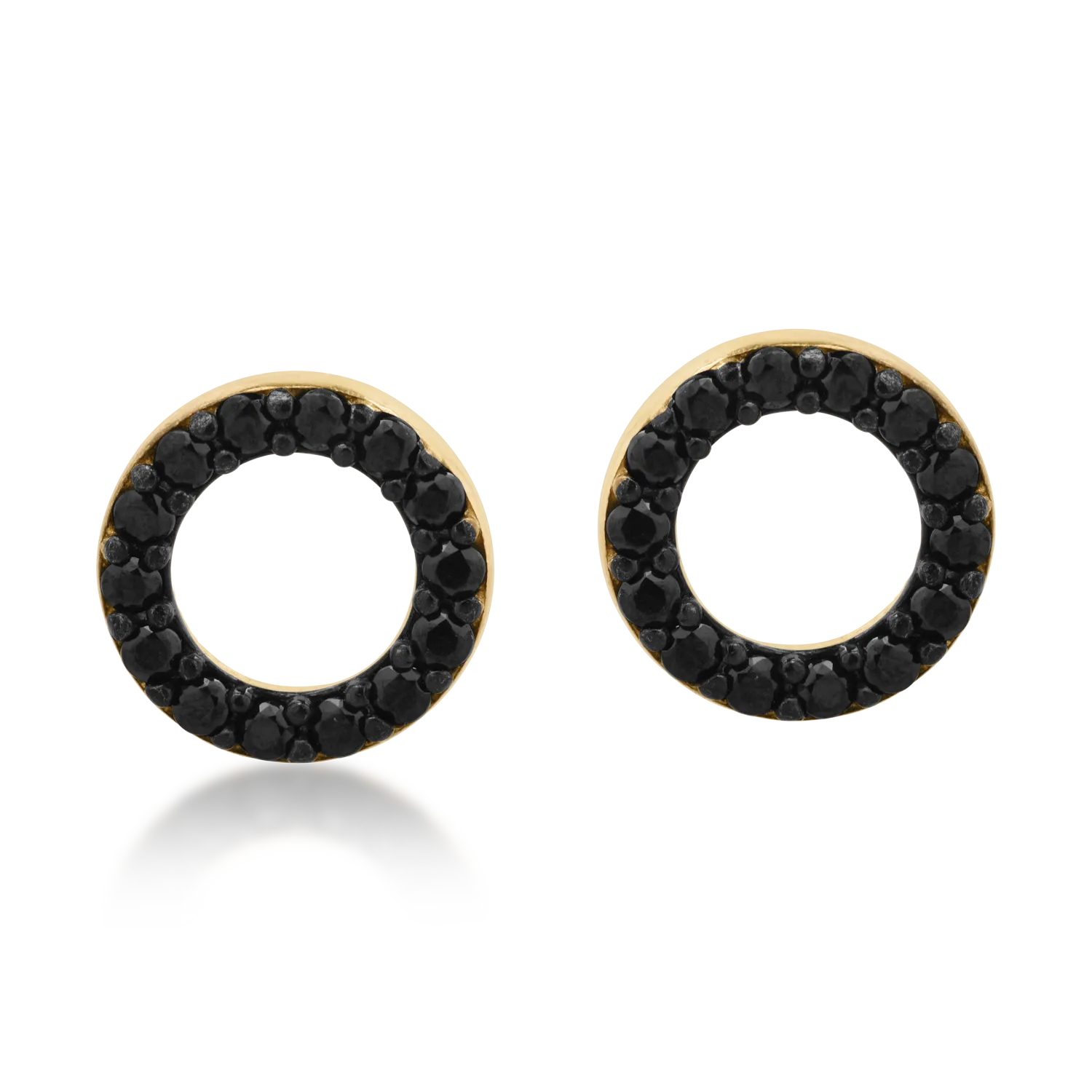 14K yellow gold earrings-151719