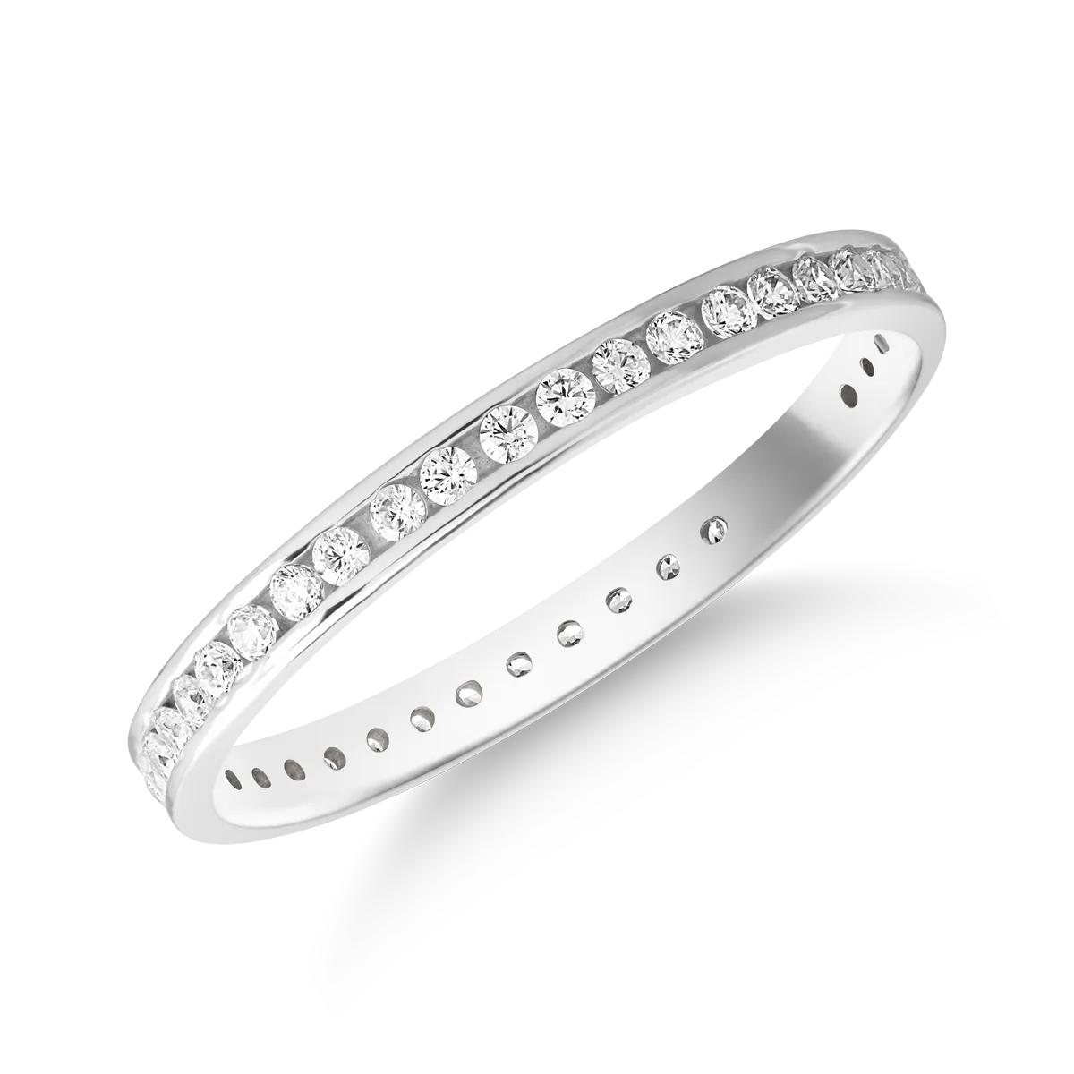 14K white gold infinity ring