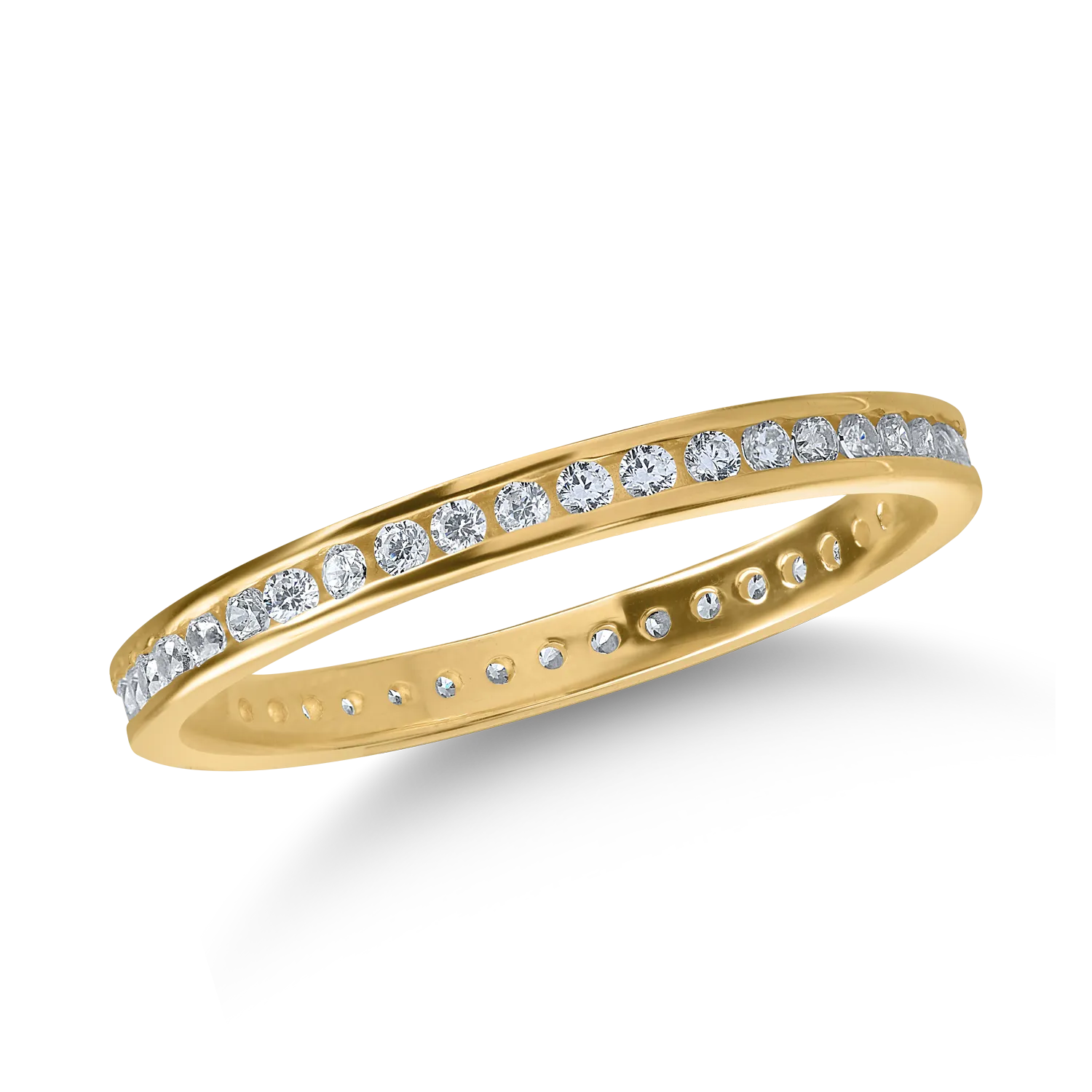 Yellow gold eternity ring