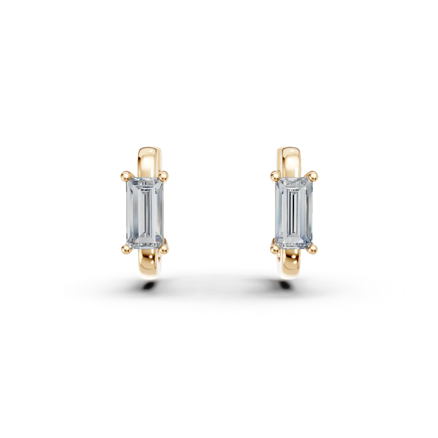 14K yellow gold earrings-152399