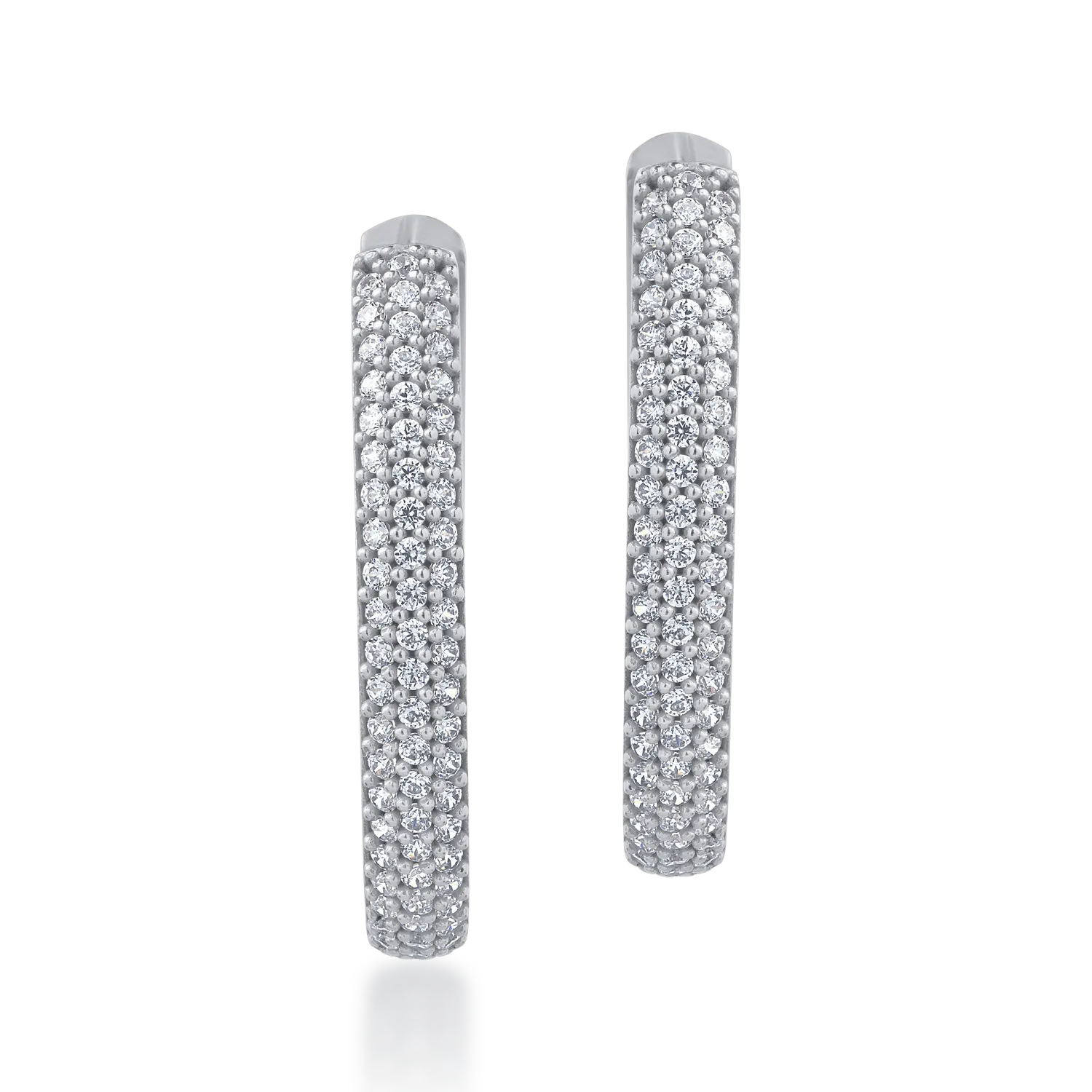 14K white gold earrings