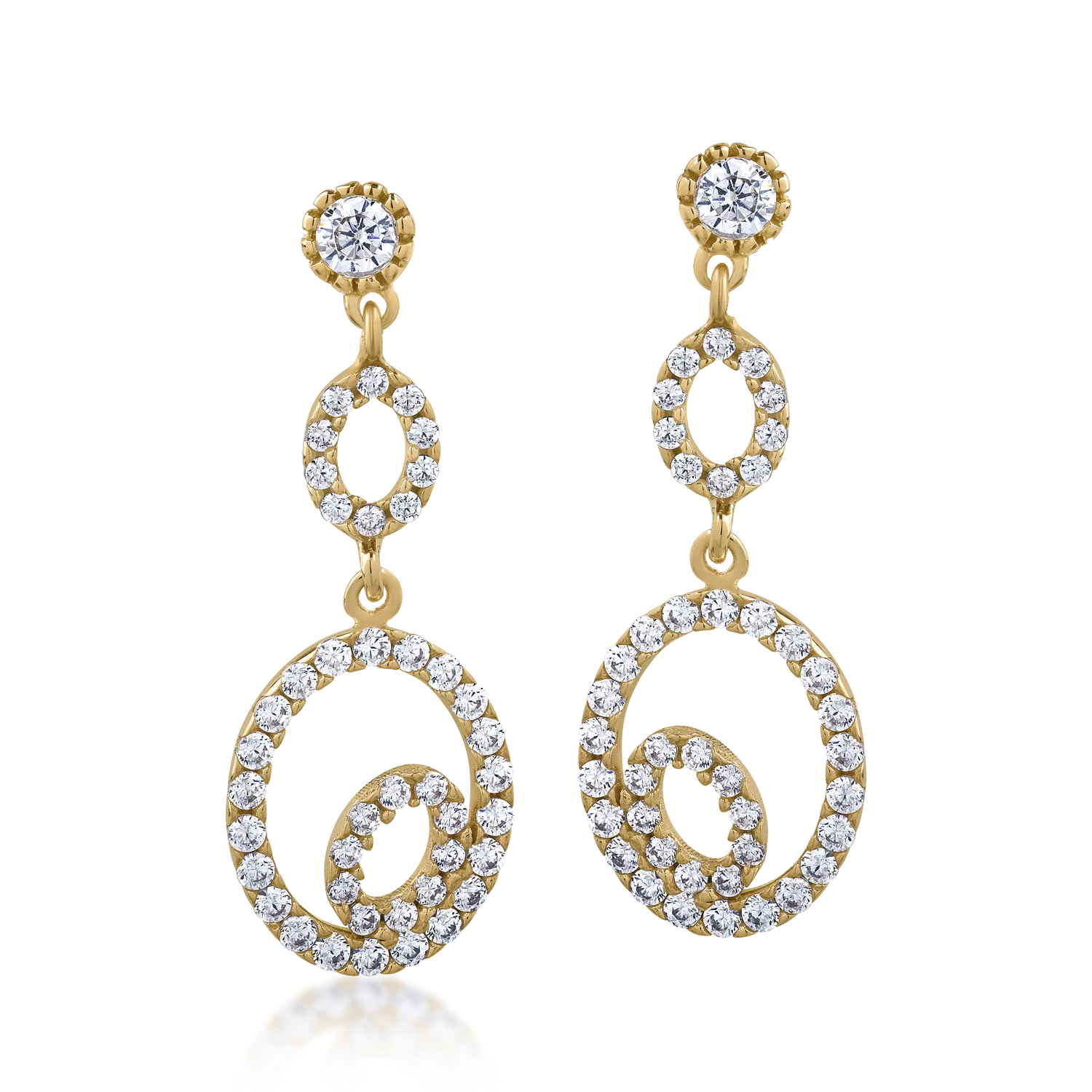 14K yellow gold earrings-152544