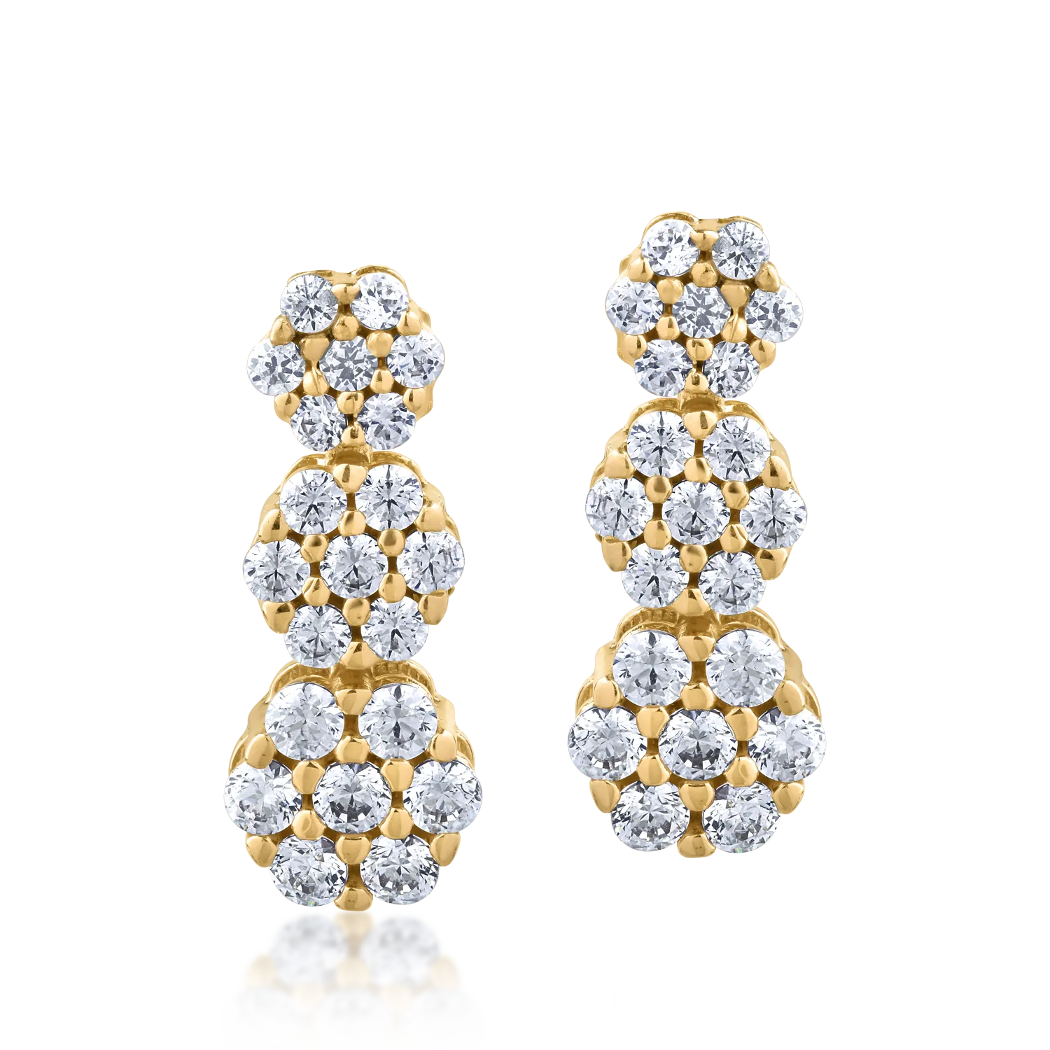14K yellow gold earrings-152559