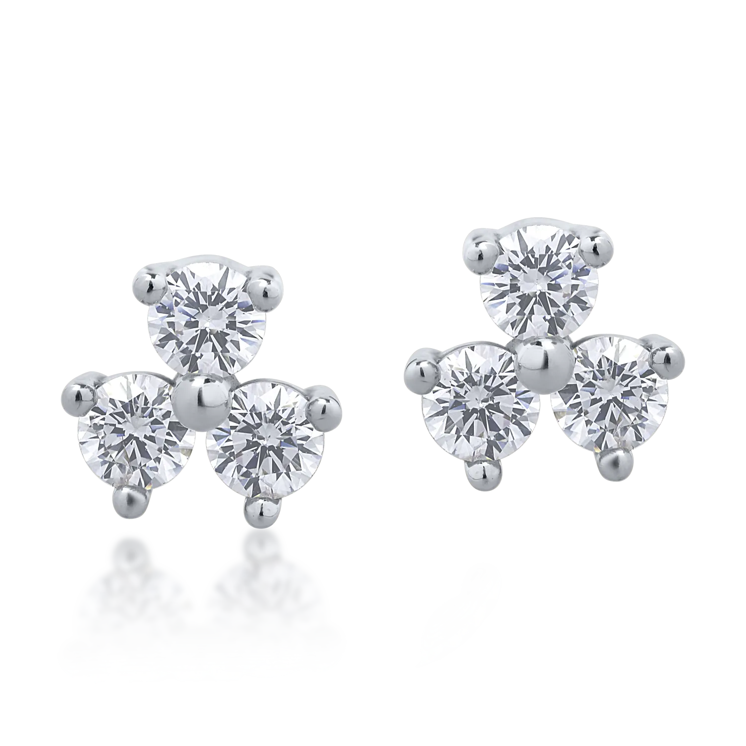 14K white gold earrings