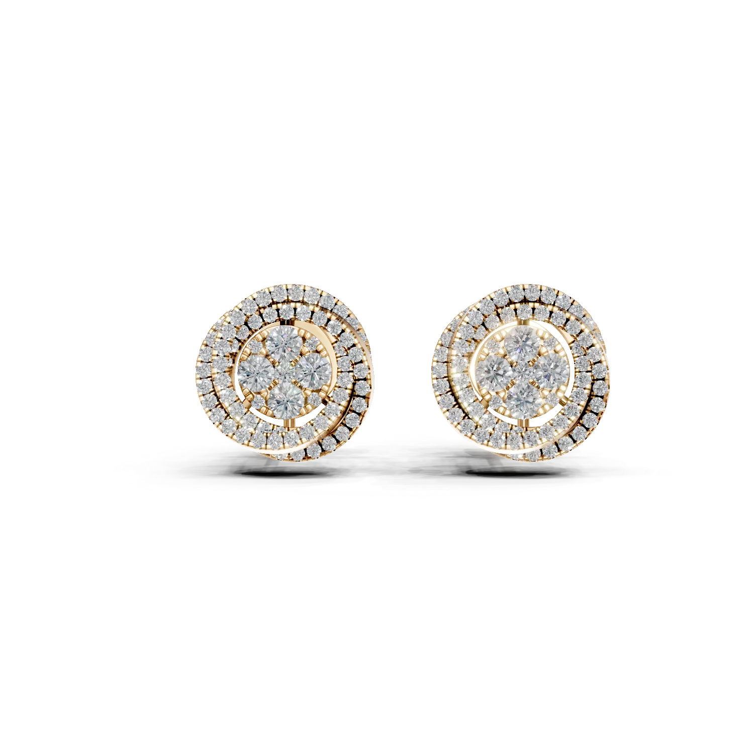 Teilor Cercei din aur galben cu diamante de 0.56ct