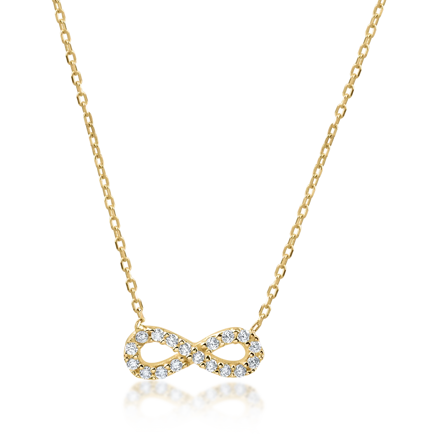 Naszyjnik z nieskończonością z żółtego złota