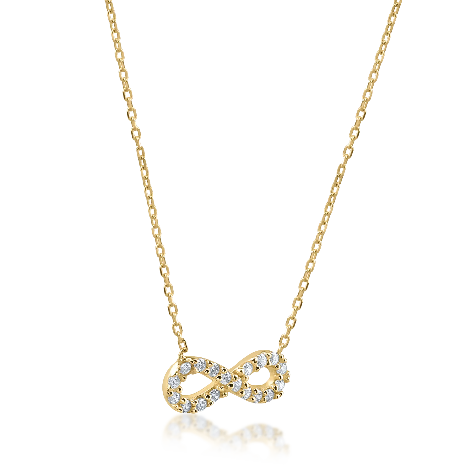 Naszyjnik z nieskończonością z żółtego złota