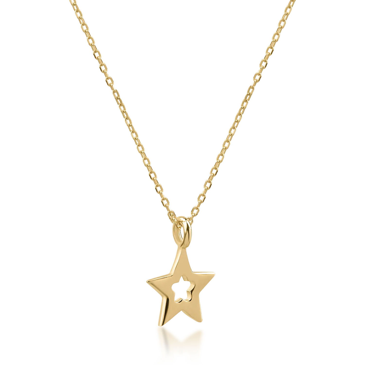 Naszyjnik z gwiazdą z żółtego złota