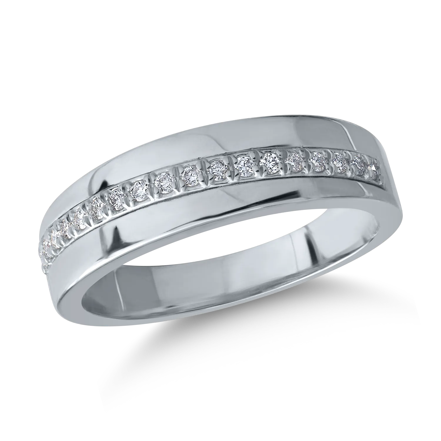 18K fehérarany gyűrű 0.11ct gyémántokkal