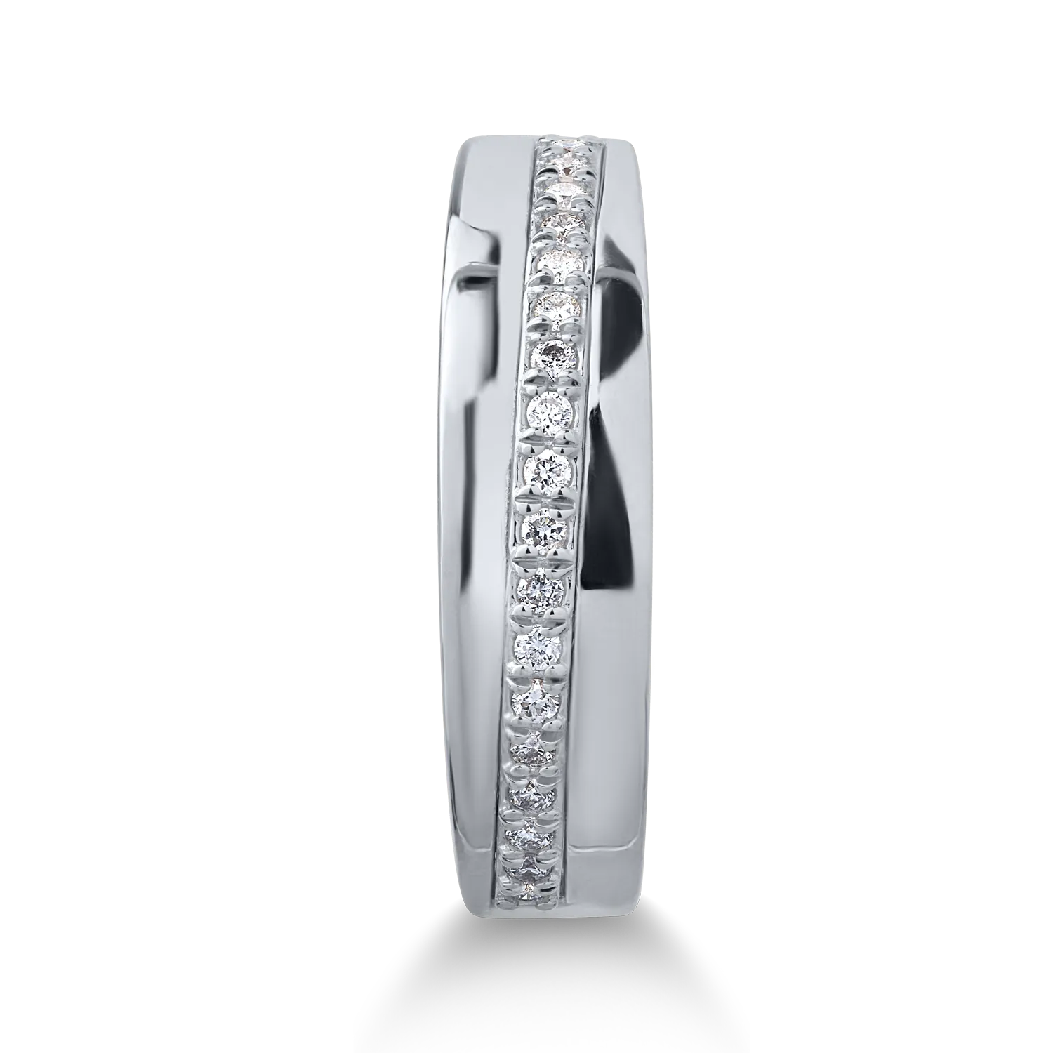 18K white gold ring with 0.11ct diamonds