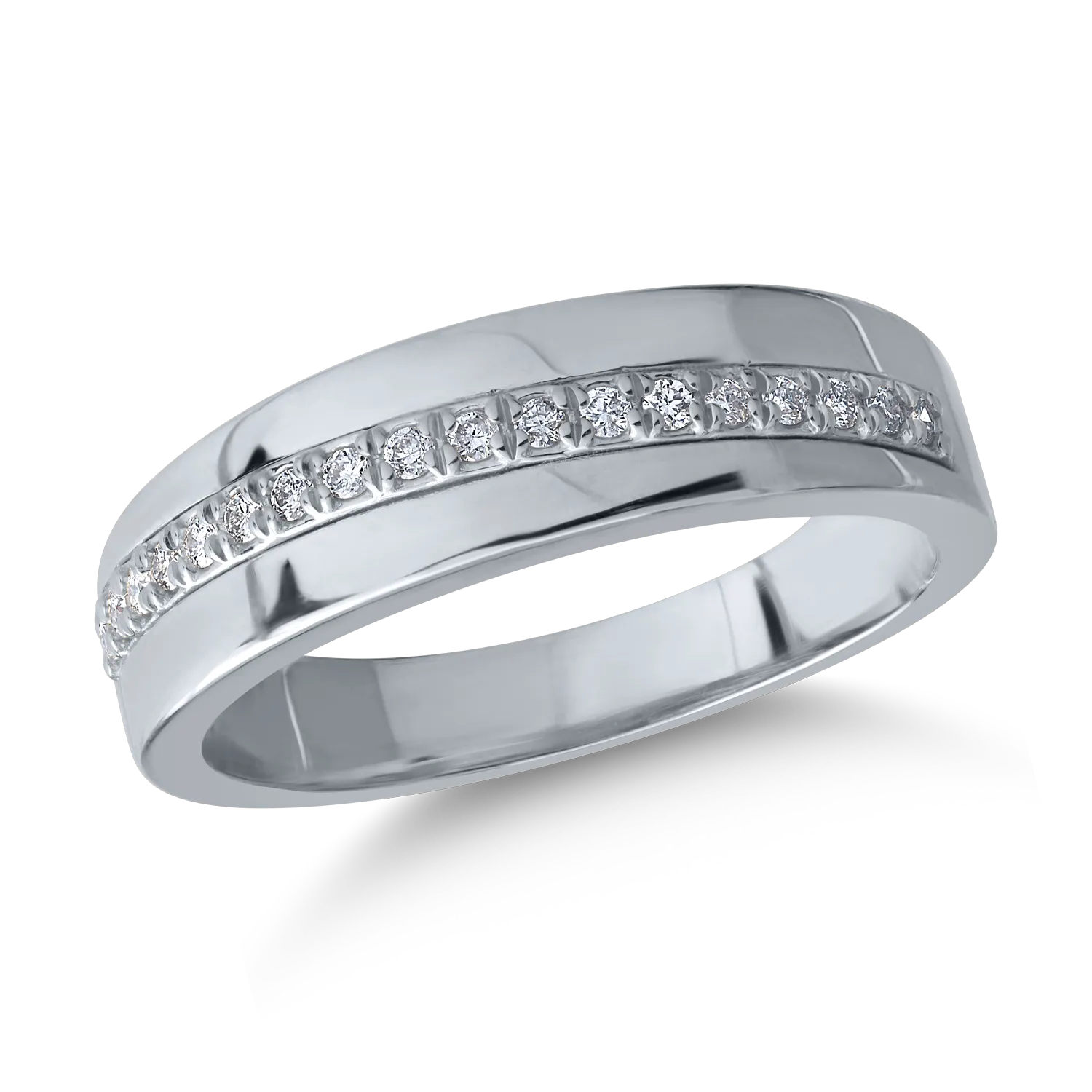 Inel din aur alb cu diamante de 0.11ct