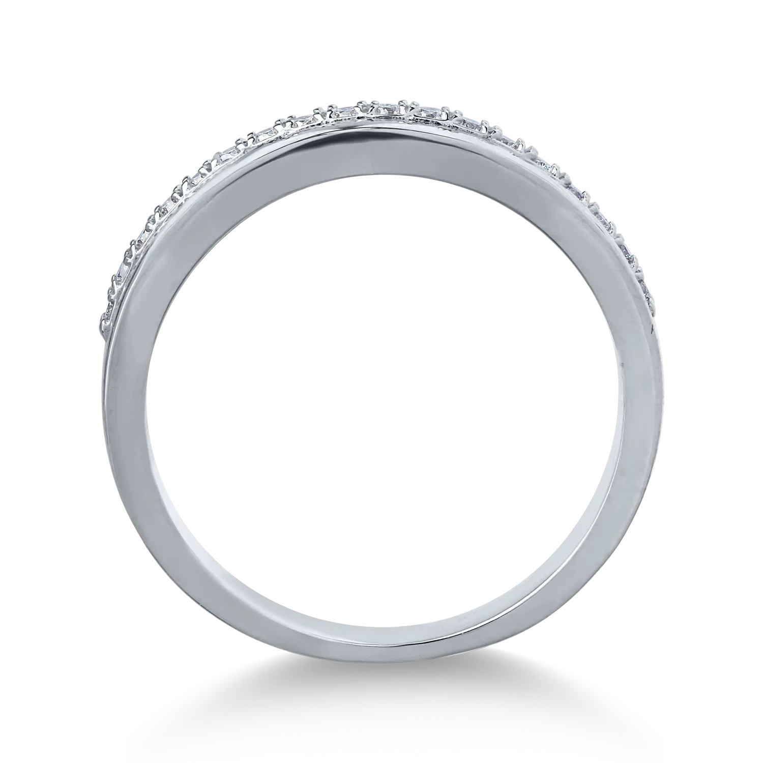 Inel din aur alb cu diamante de 0.11ct