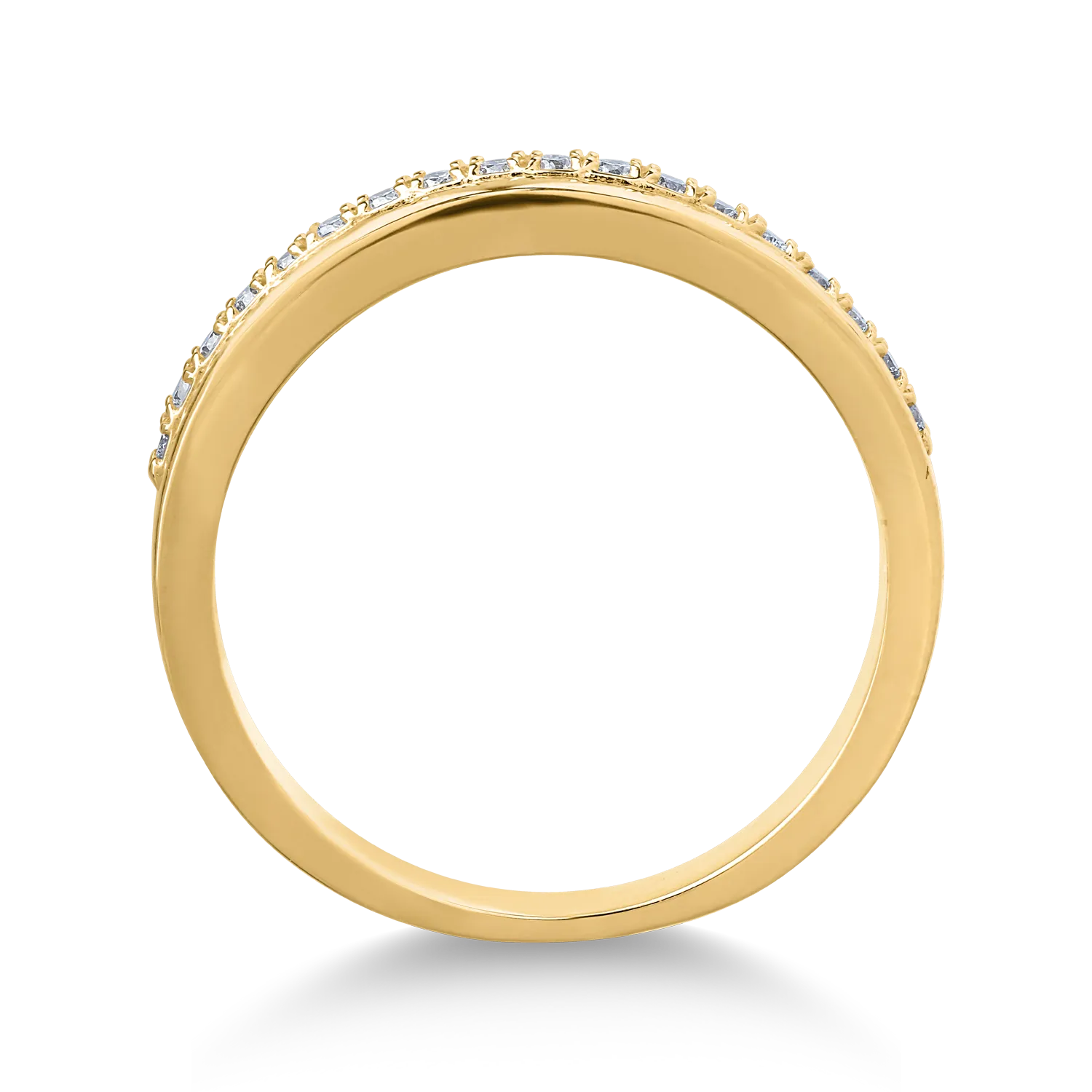 Inel din aur galben de 18K cu diamante de 0.11ct