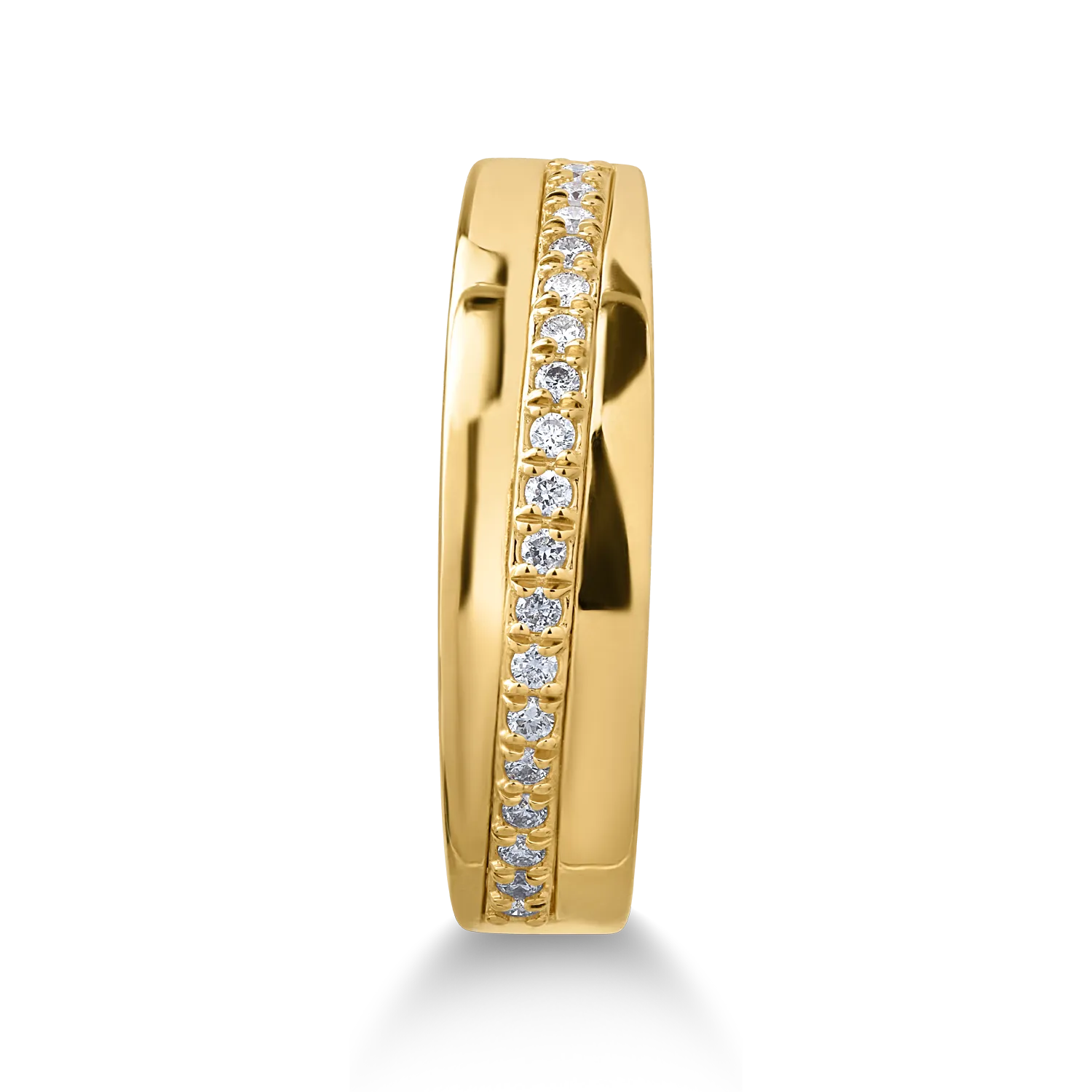 18K yellow gold ring with 0.11ct diamonds