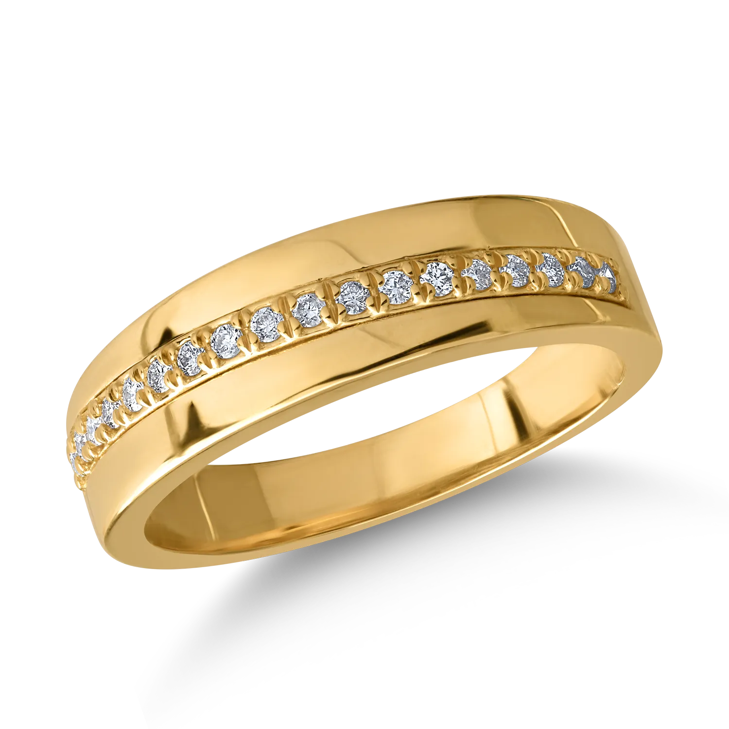 Inel din aur galben cu diamante de 0.11ct