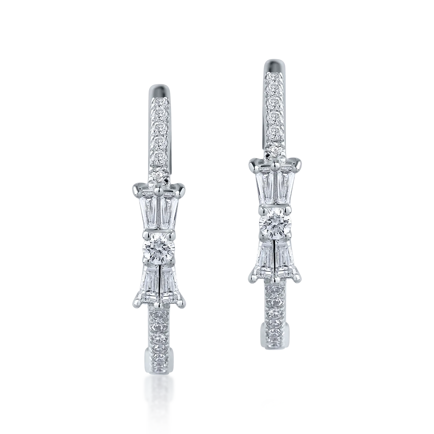 18K fehérarany fülbevaló 0.25ct gyémántokkal-152711