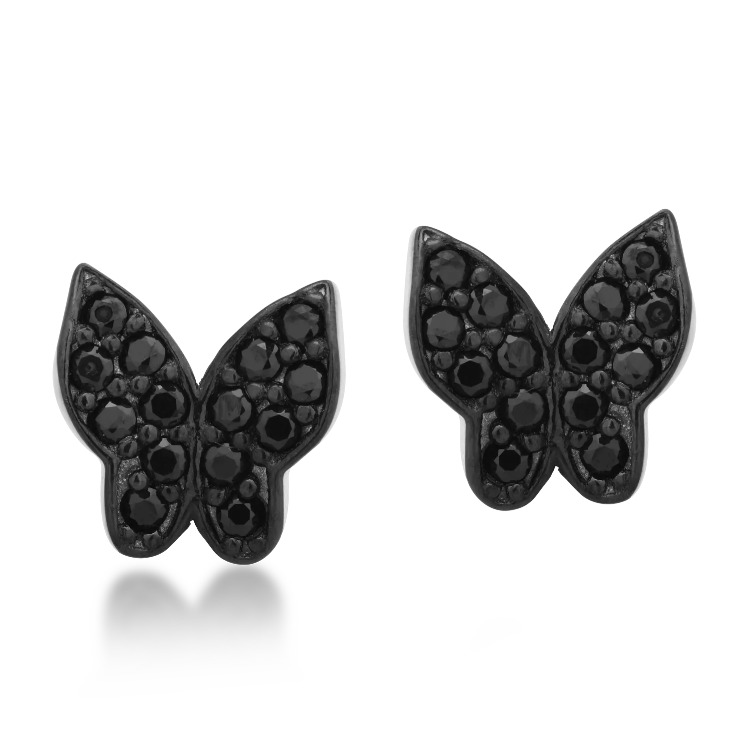 White gold butterfly earrings