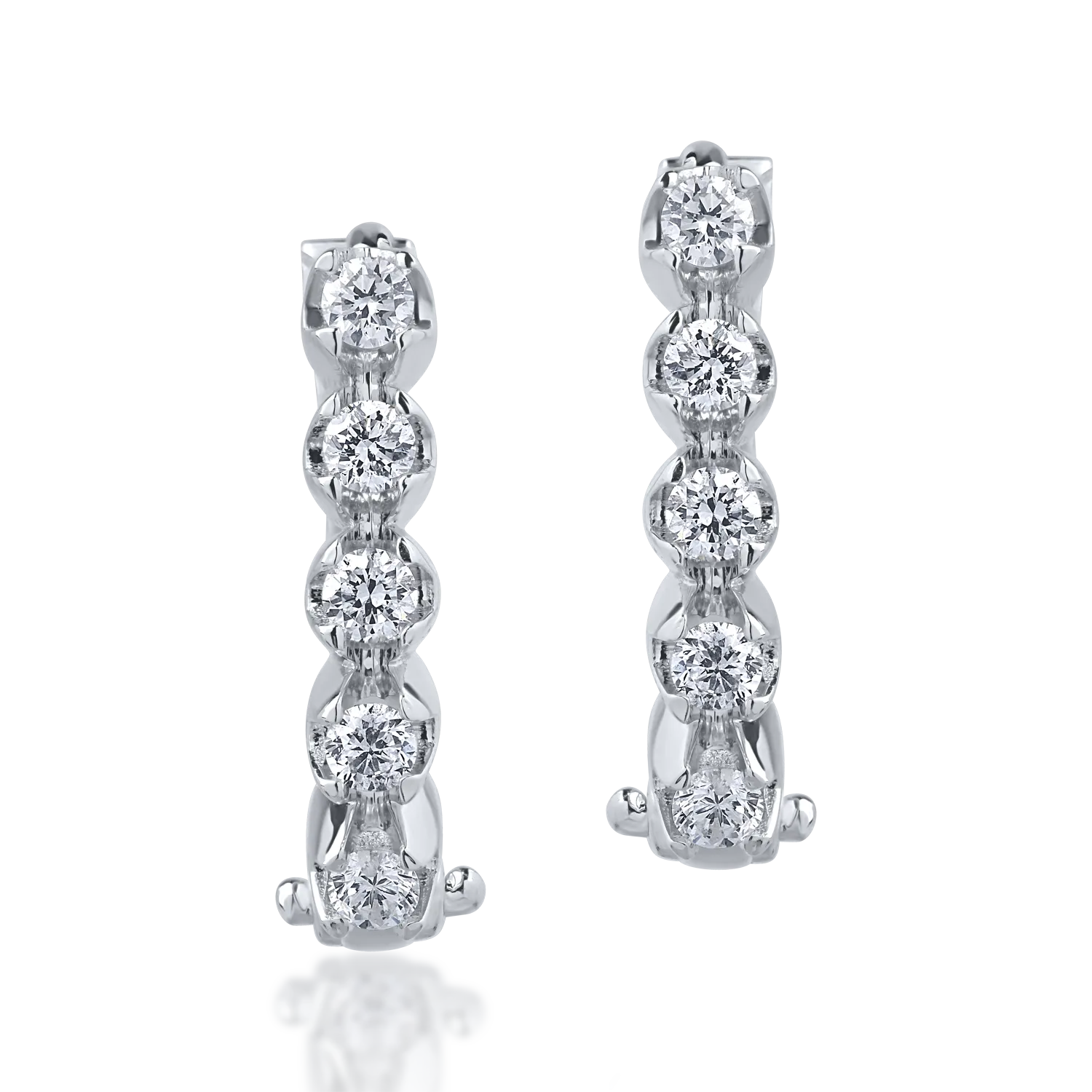 18K white gold earrings with 0.26ct diamonds