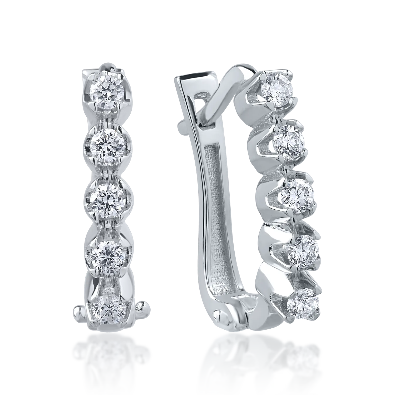 Обеци от бяло злато 18K с диаманти 0.26ct