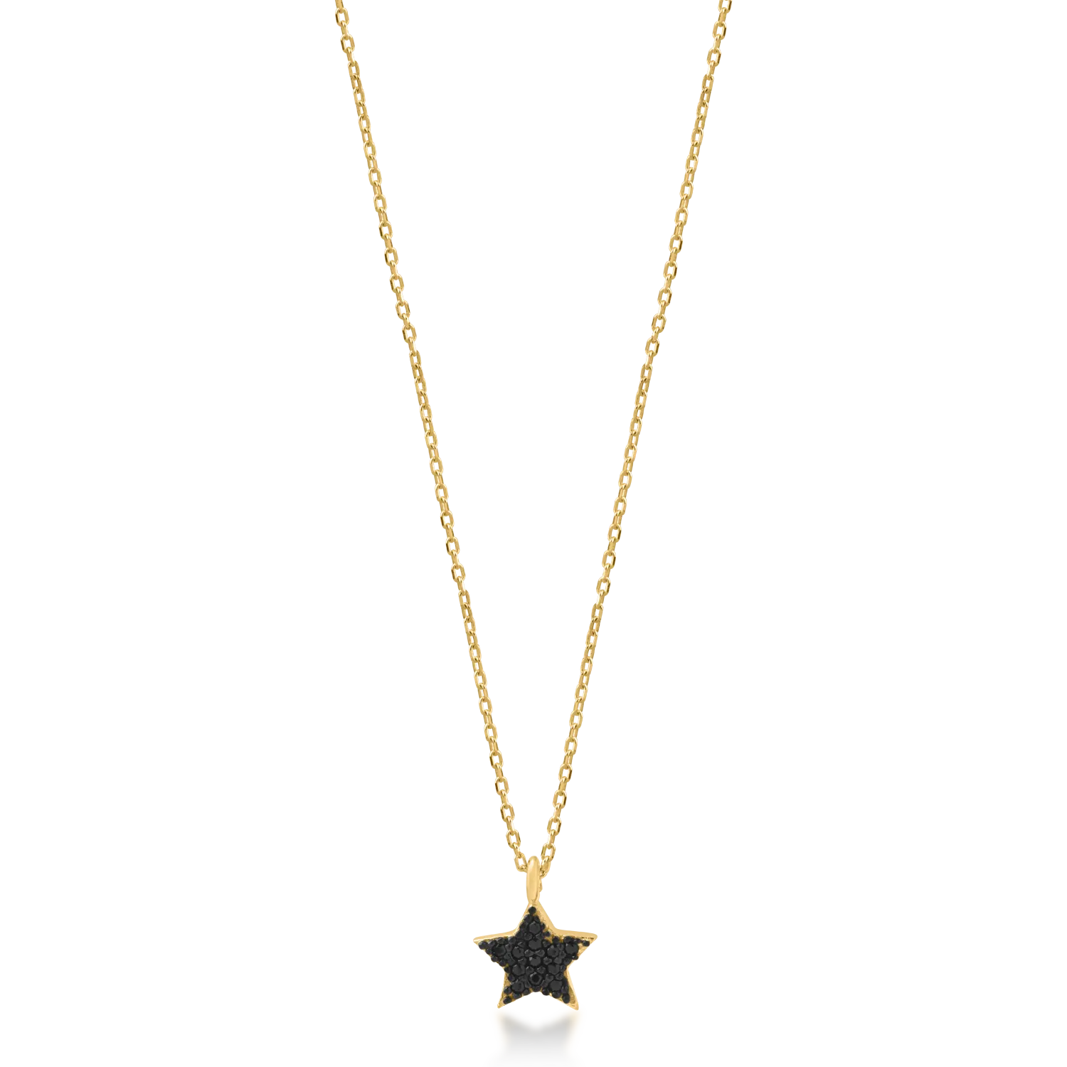 Yellow gold star pendant necklace