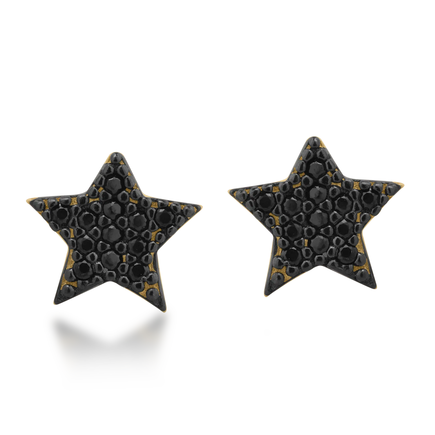 14K yellow gold star earrings