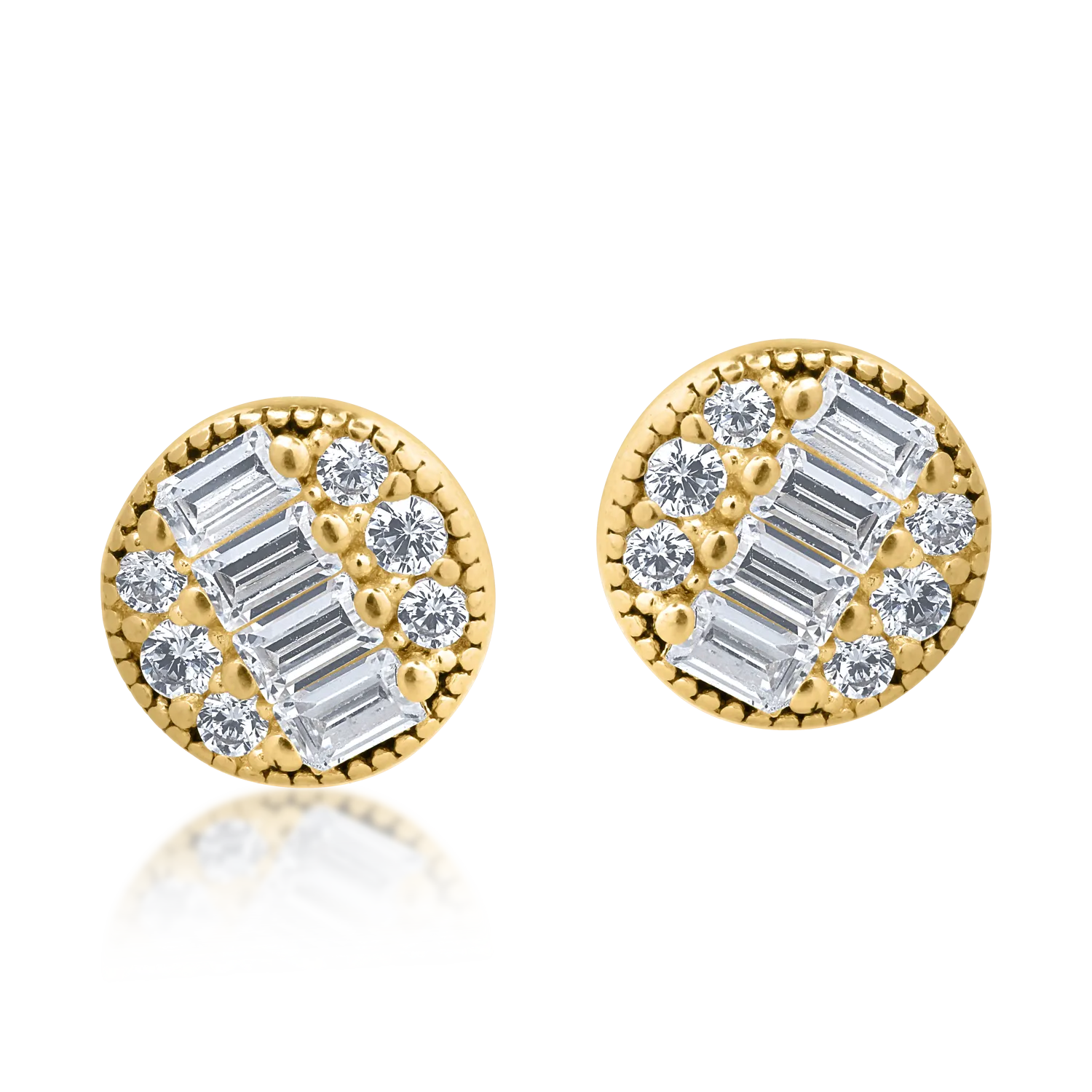 14K yellow gold earrings-152754
