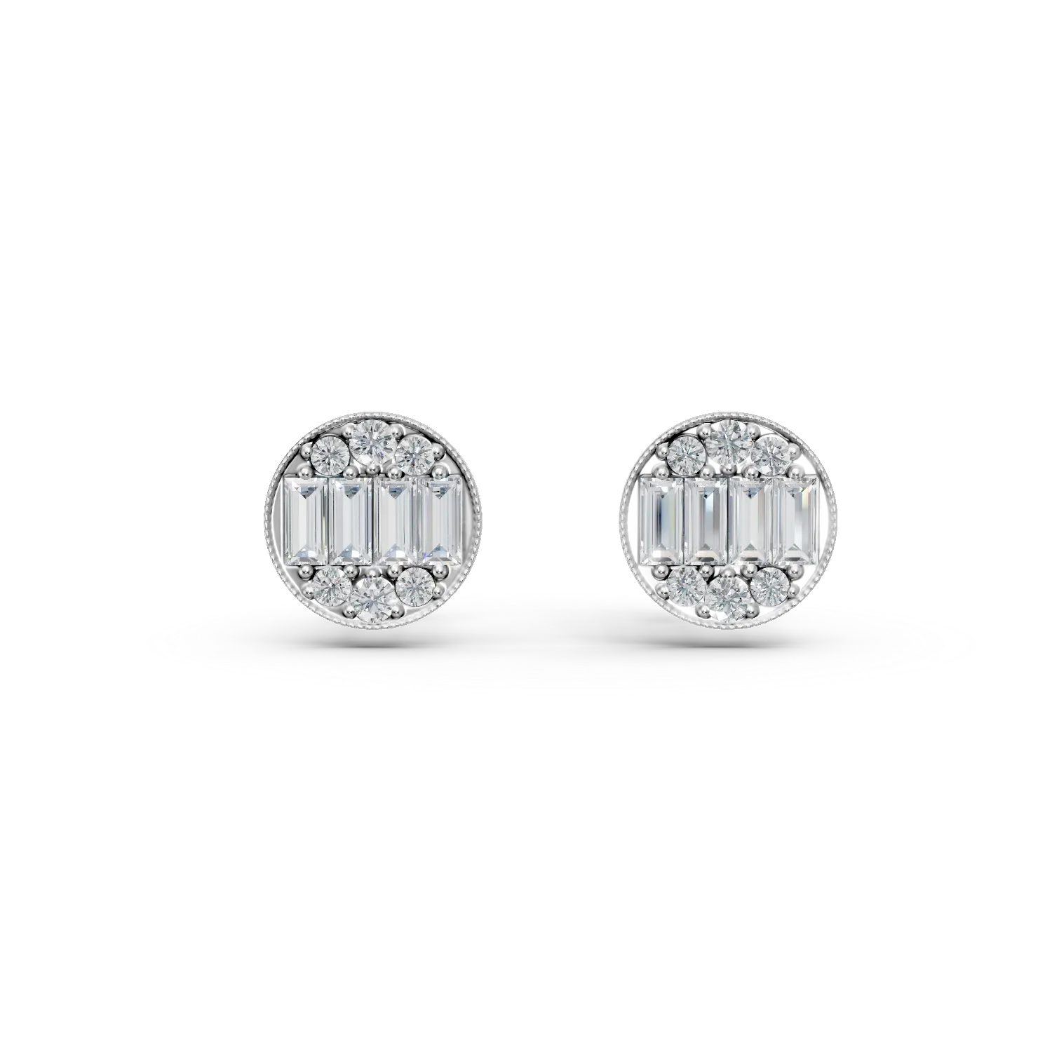 Cercei din aur alb de 14K-152756