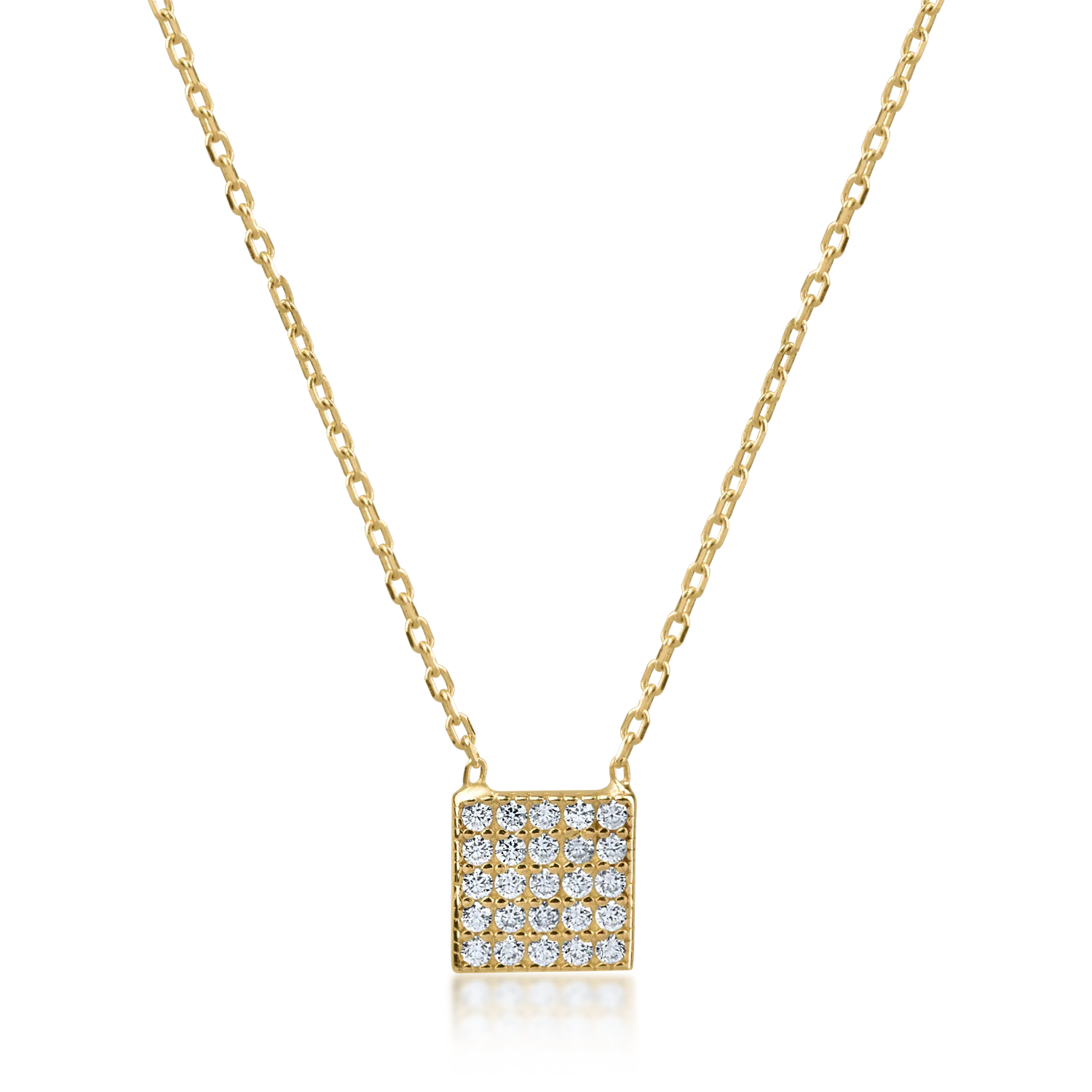 Yellow gold pendant necklace