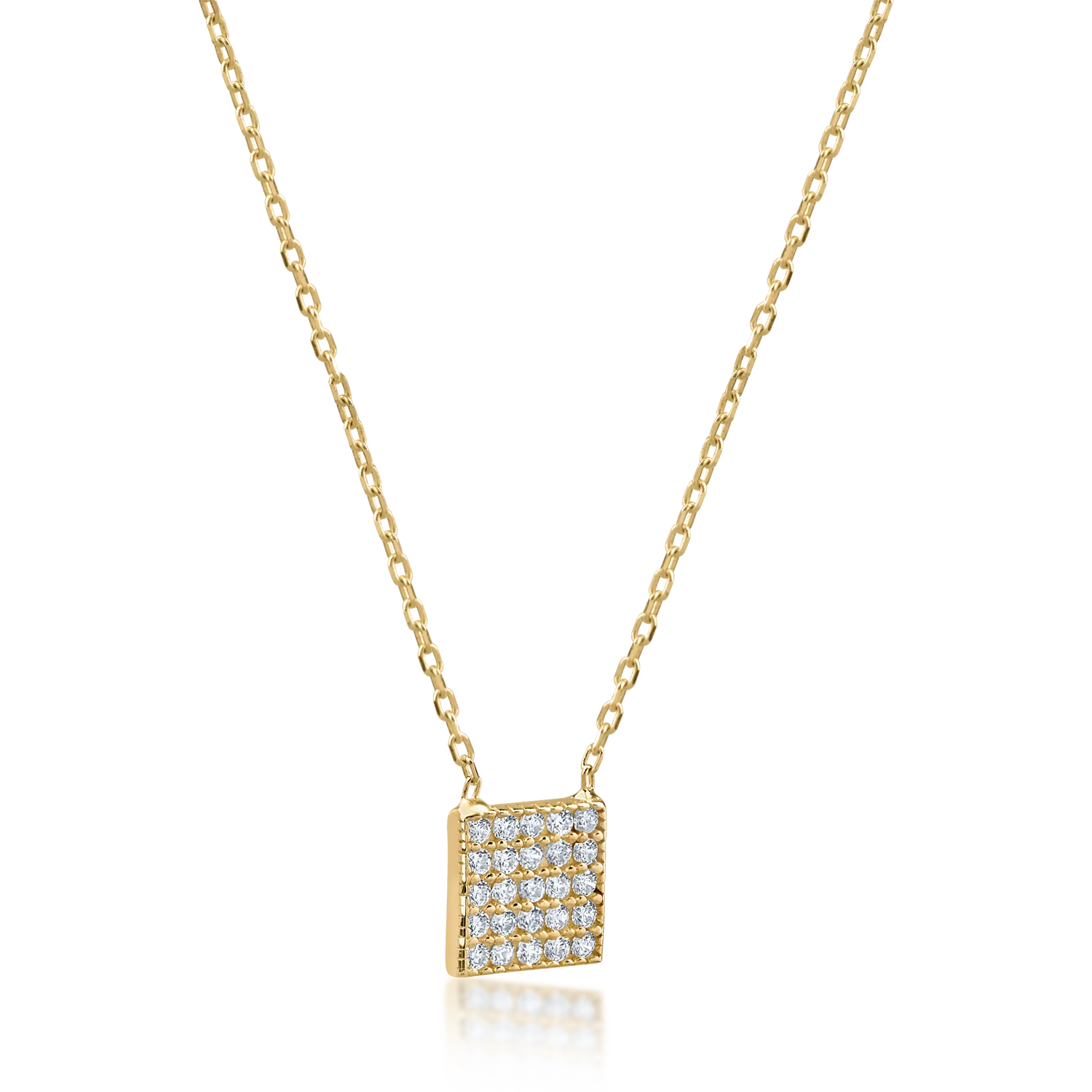 Yellow gold pendant necklace