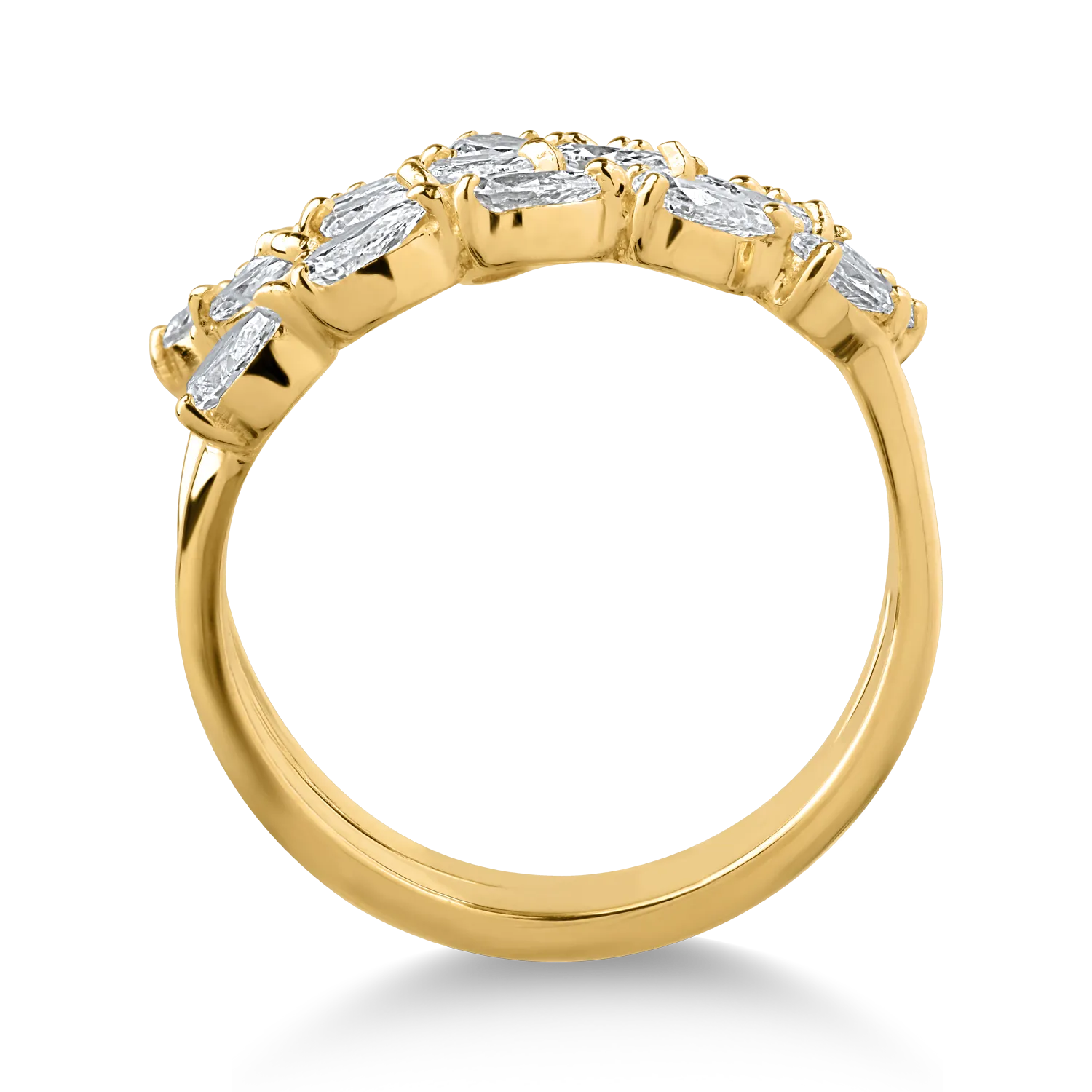 18K sárga arany gyűrű 2.45ct gyémántokkal