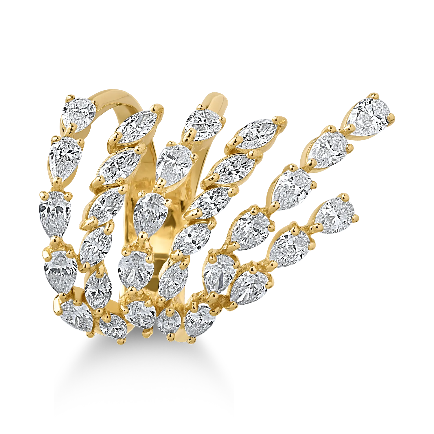 Inel din aur galben cu diamante de 2.45ct