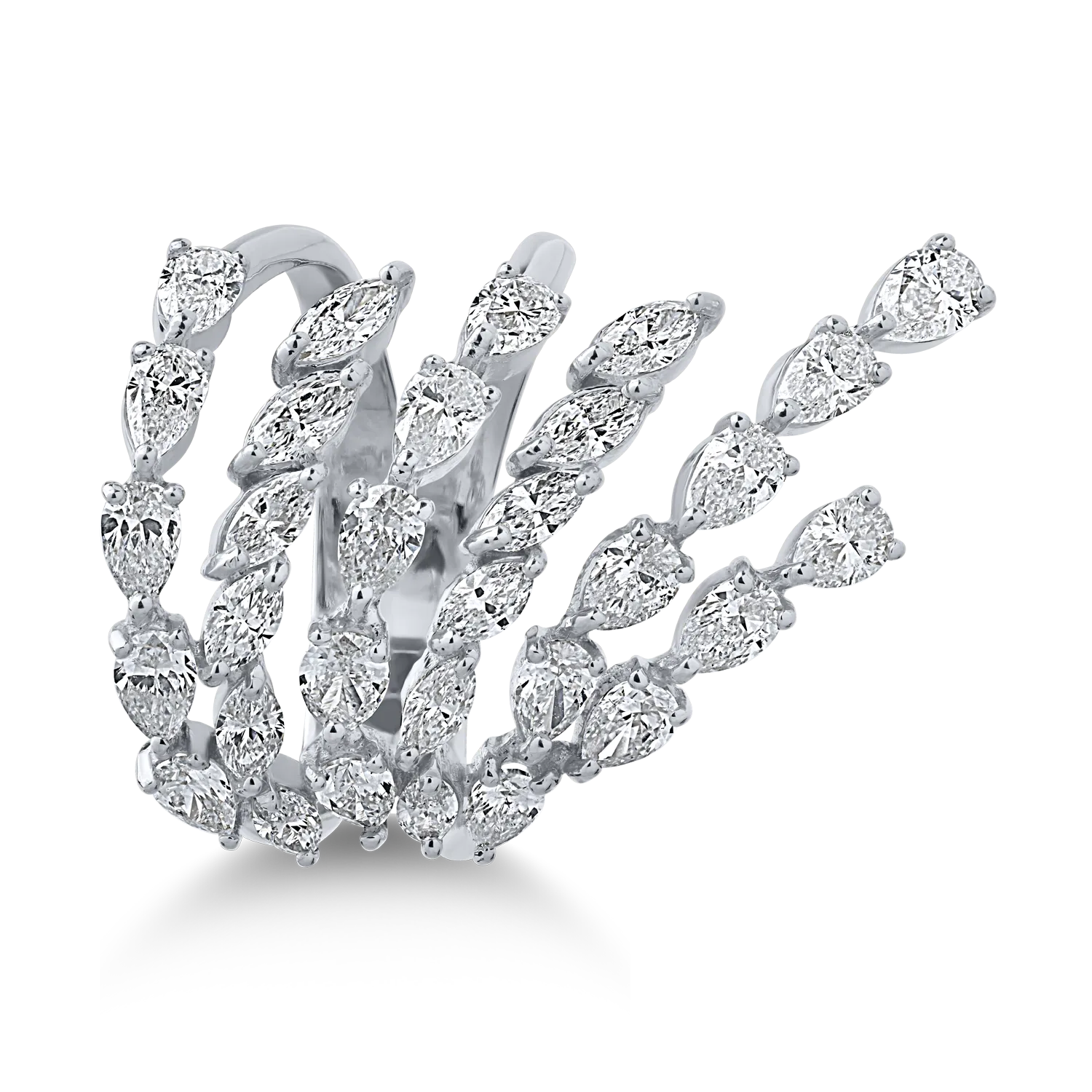 Пръстен от бяло злато 18K с диаманти 2.45ct