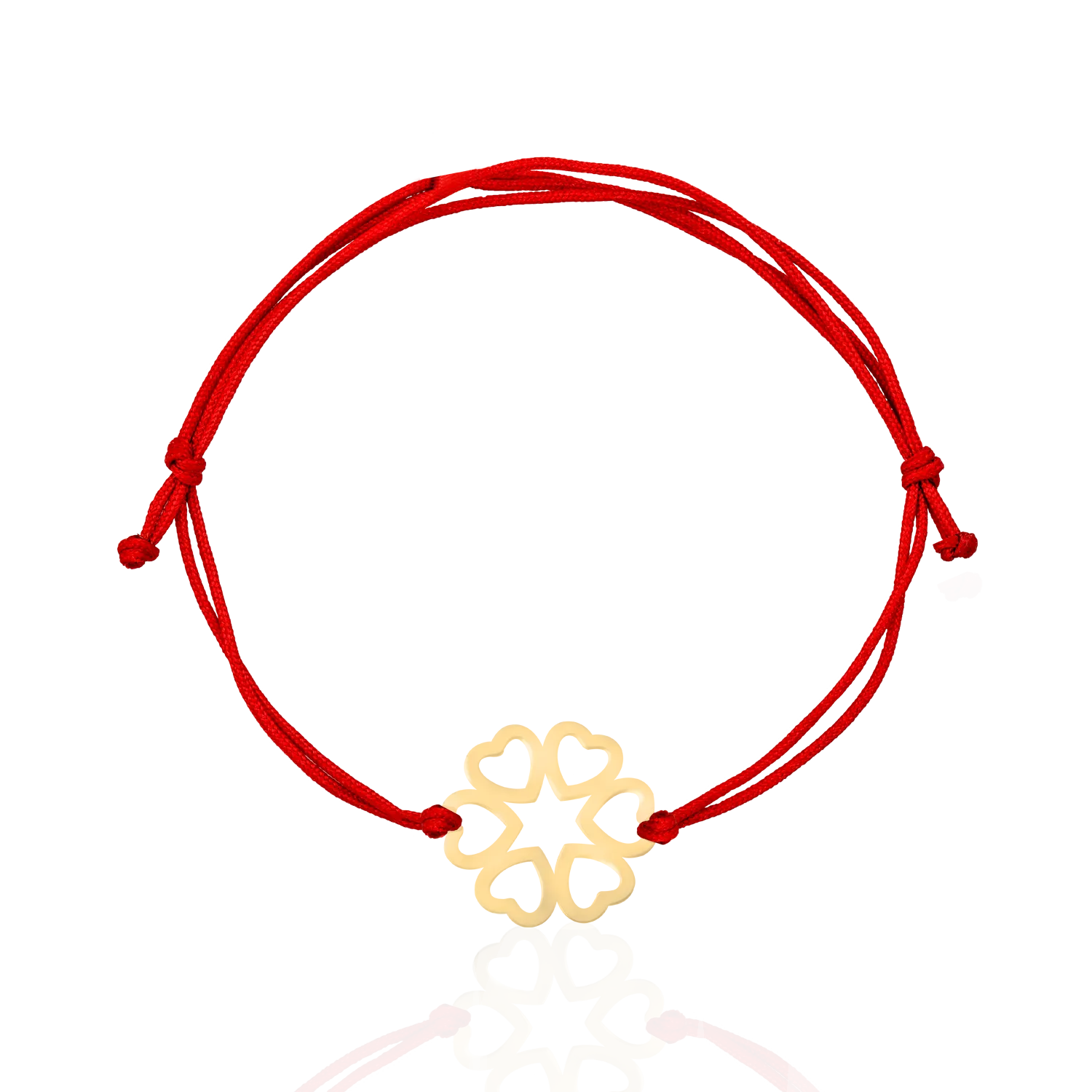 Yellow gold cord bracelet