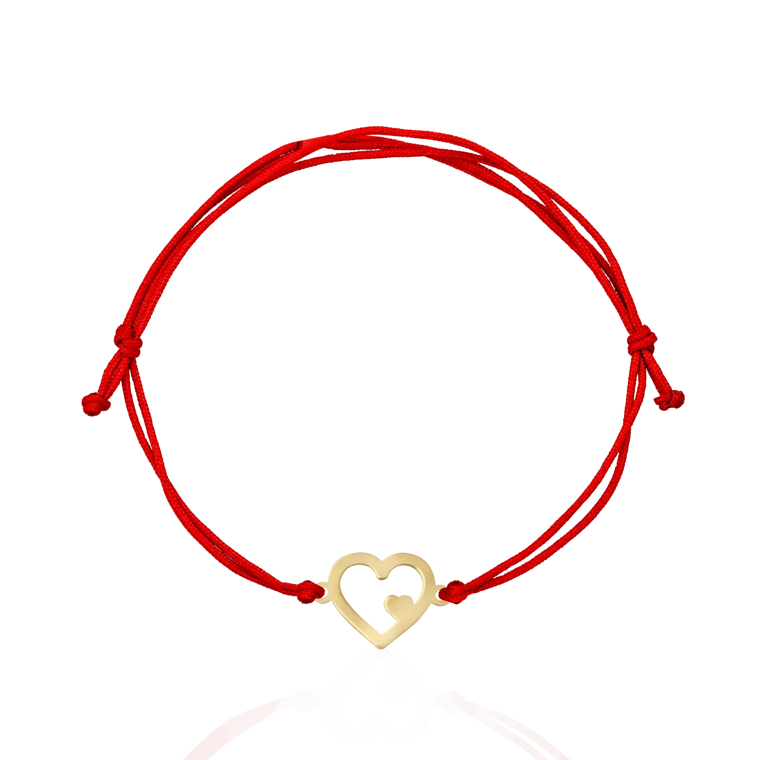 Yellow gold cord bracelet