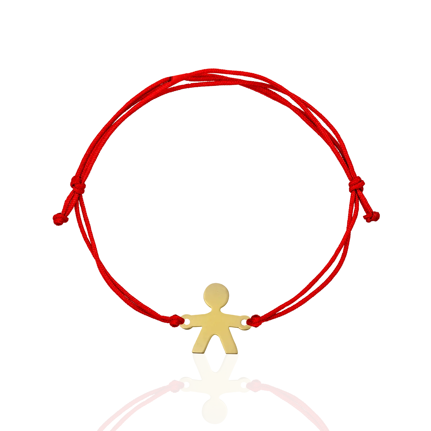 Yellow gold cord bracelet